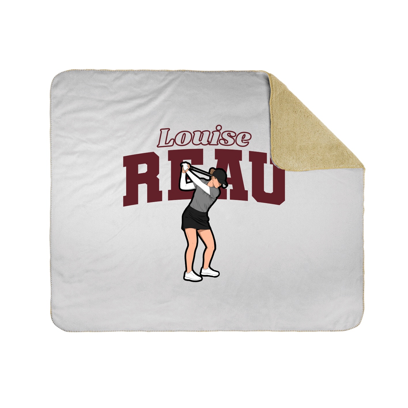 Throw Blanket — Name Arch in White