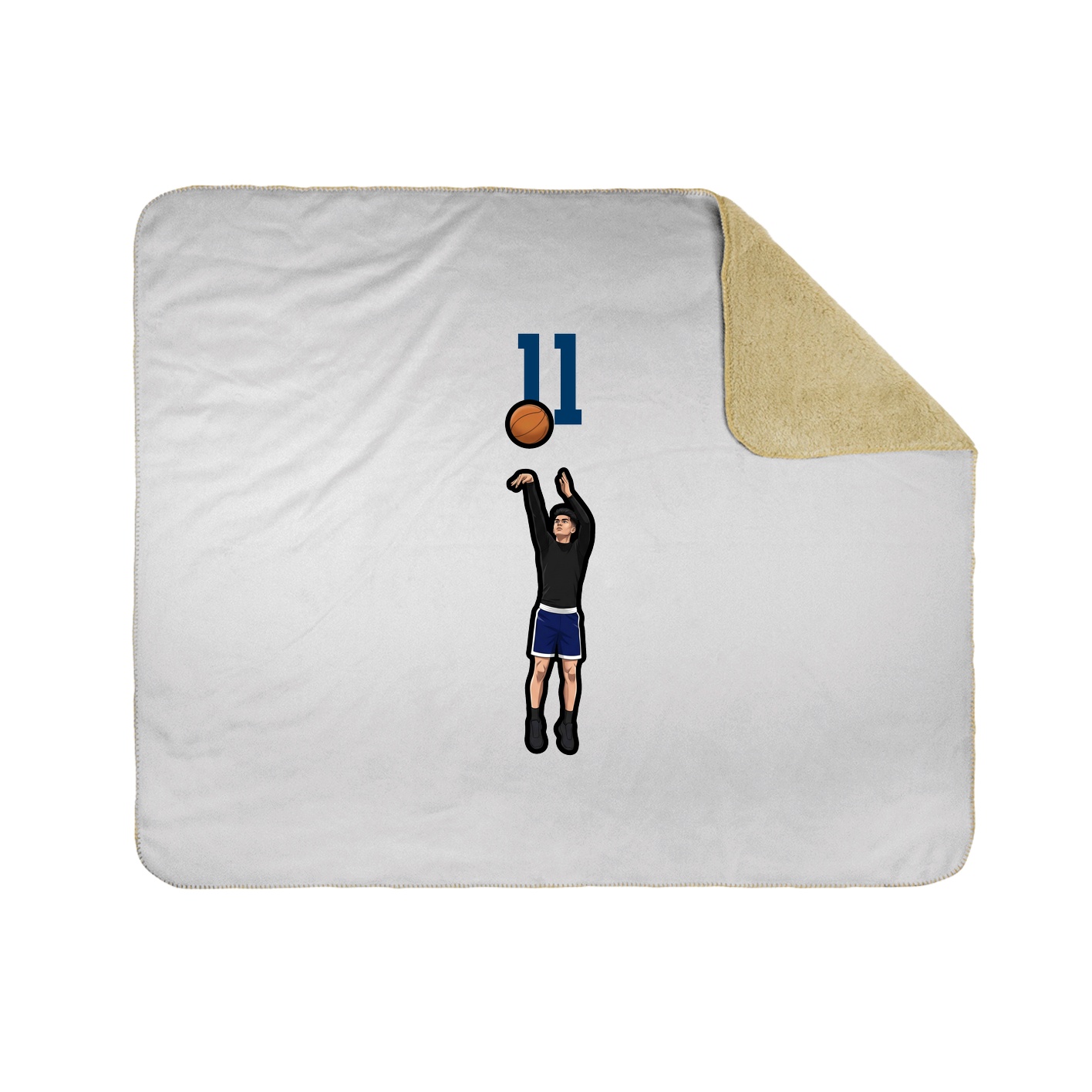 Throw Blanket — Number Top in White