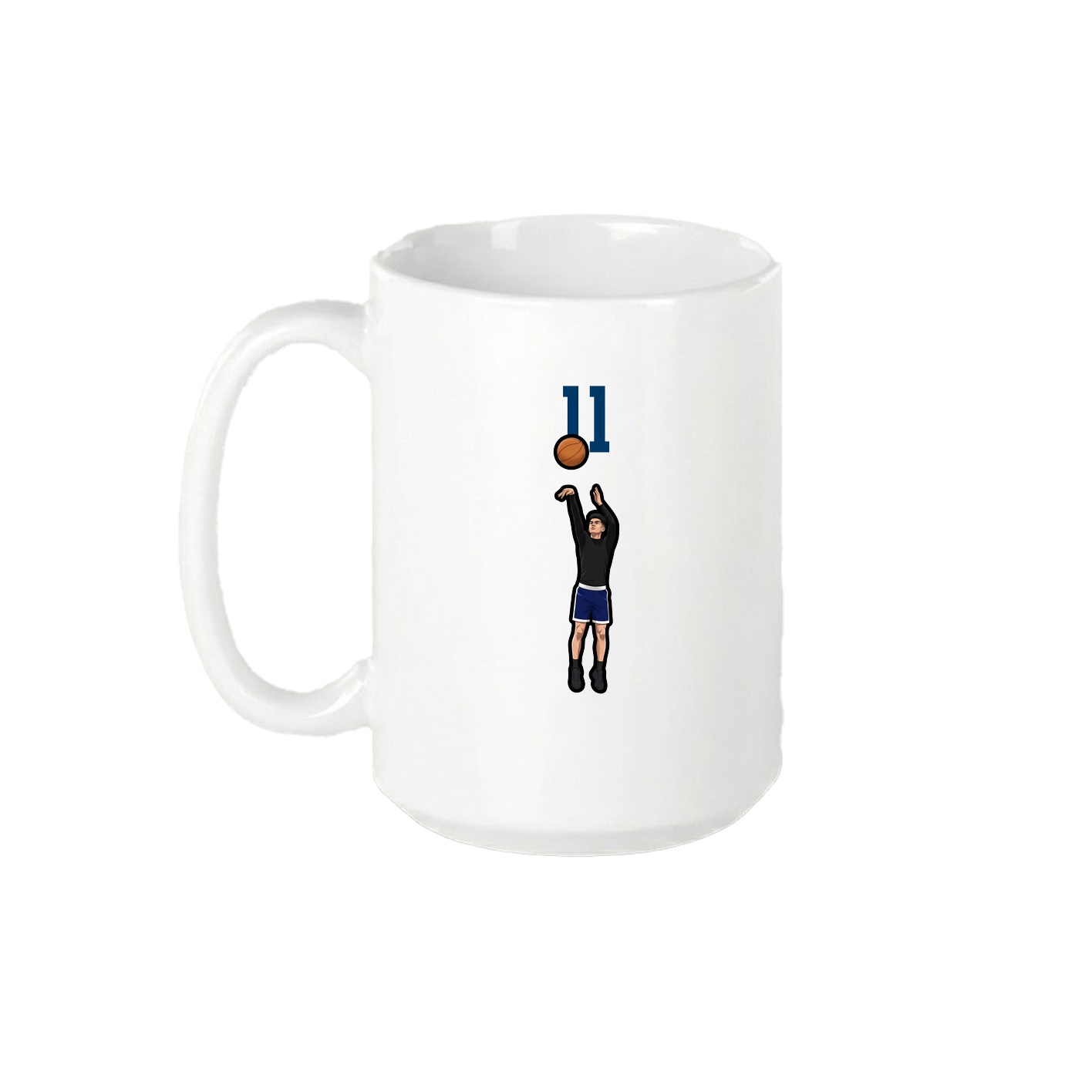 15oz Coffee Mug — Number Top in White