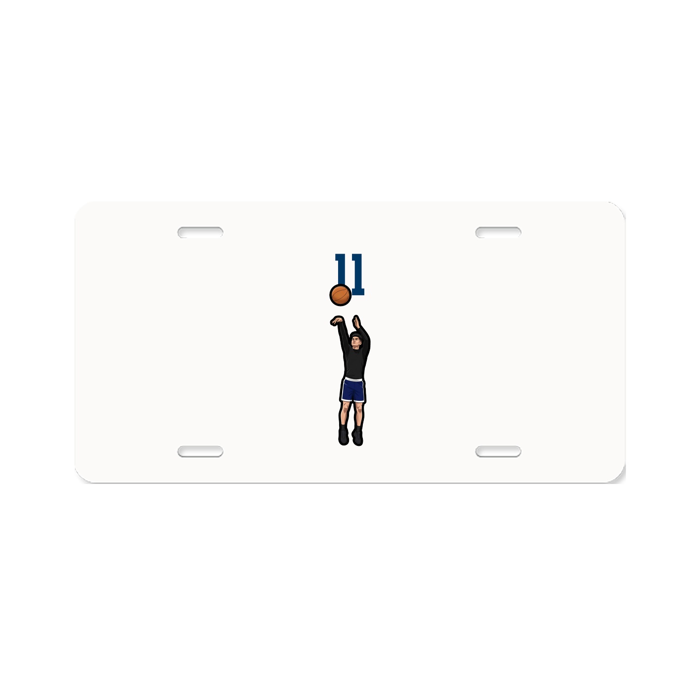 License Plate — Number Top in Classic