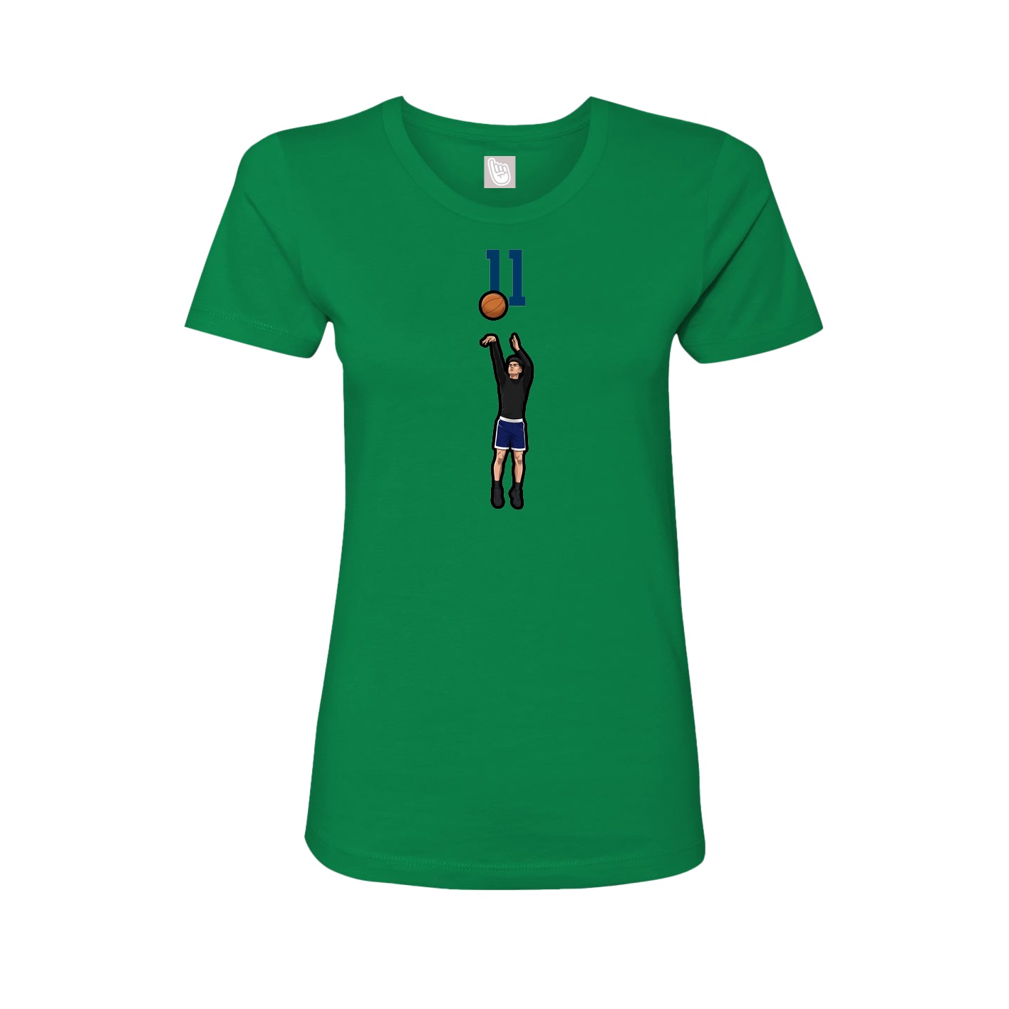 Womens Tee — Number Top in Green
