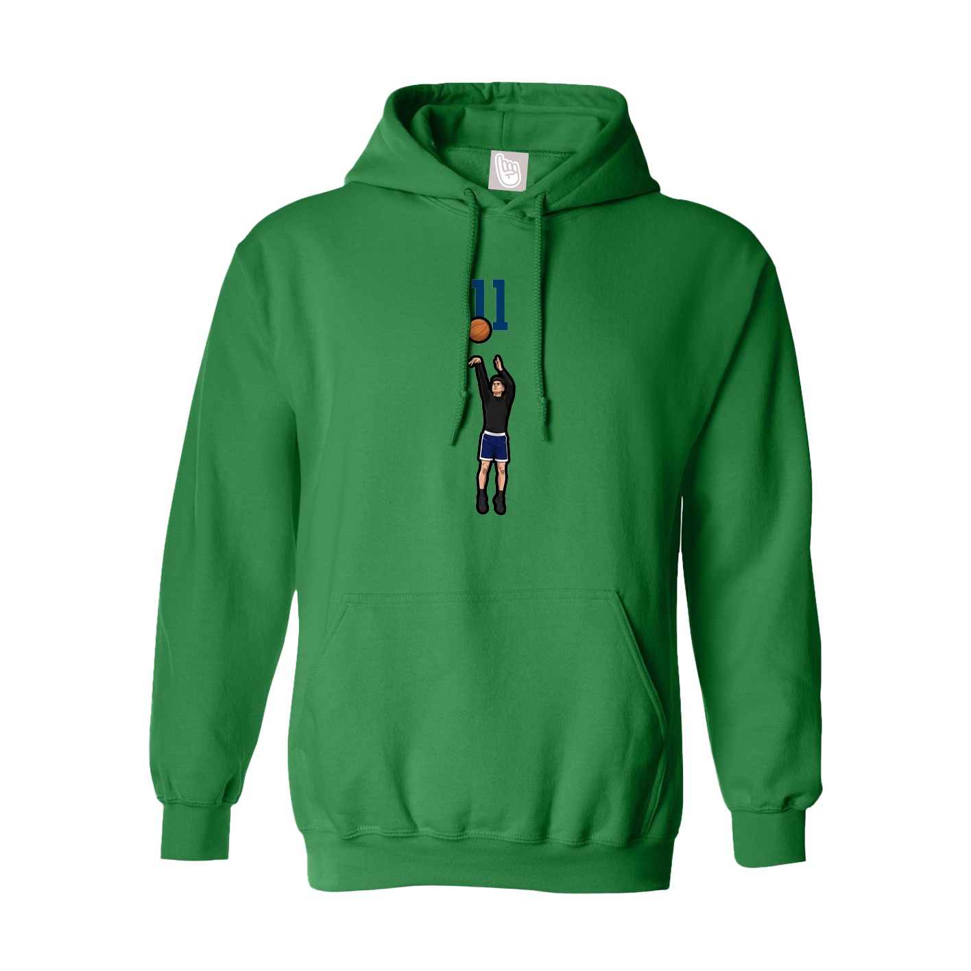 Youth Hoodie — Number Top in Green