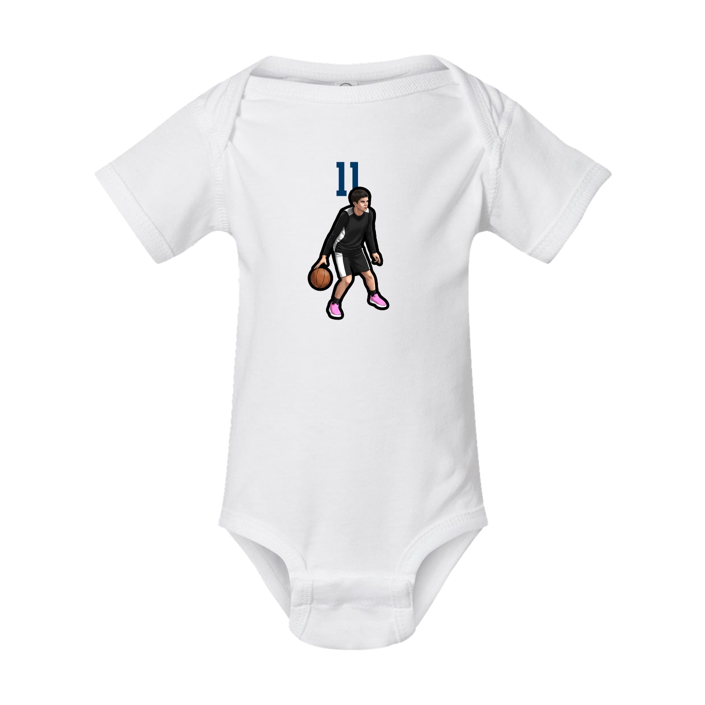Baby Onesie — Number Top in White