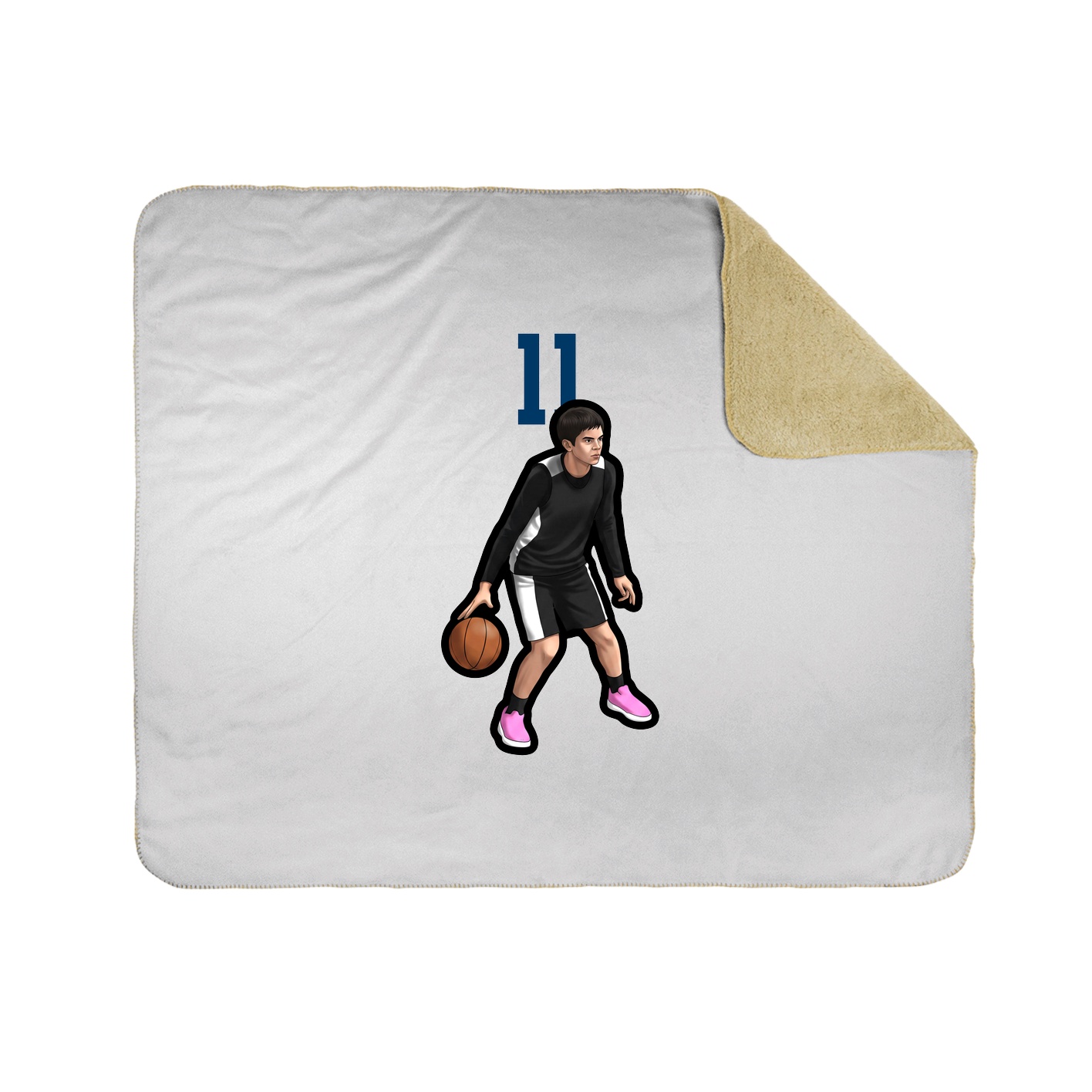 Throw Blanket — Number Top in White