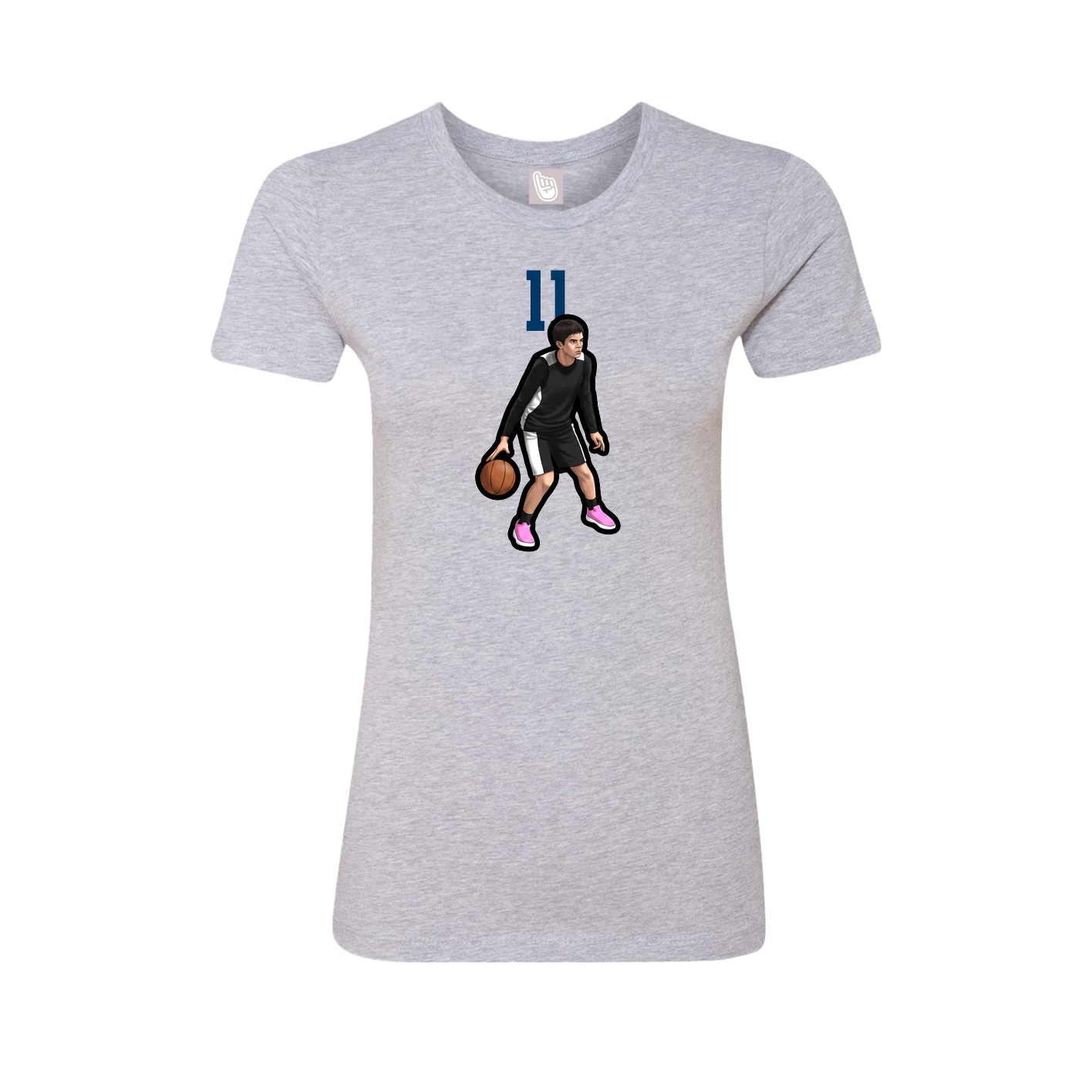Womens Tee — Number Top in Grey