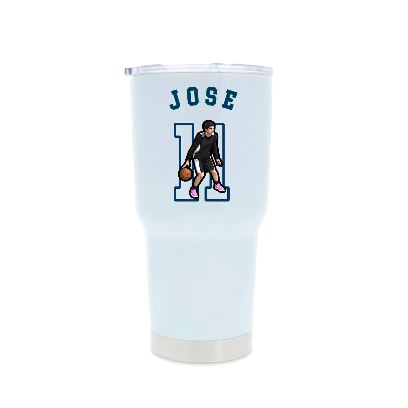 30oz Stainless Steel Tumbler — Shirsey Arch in White