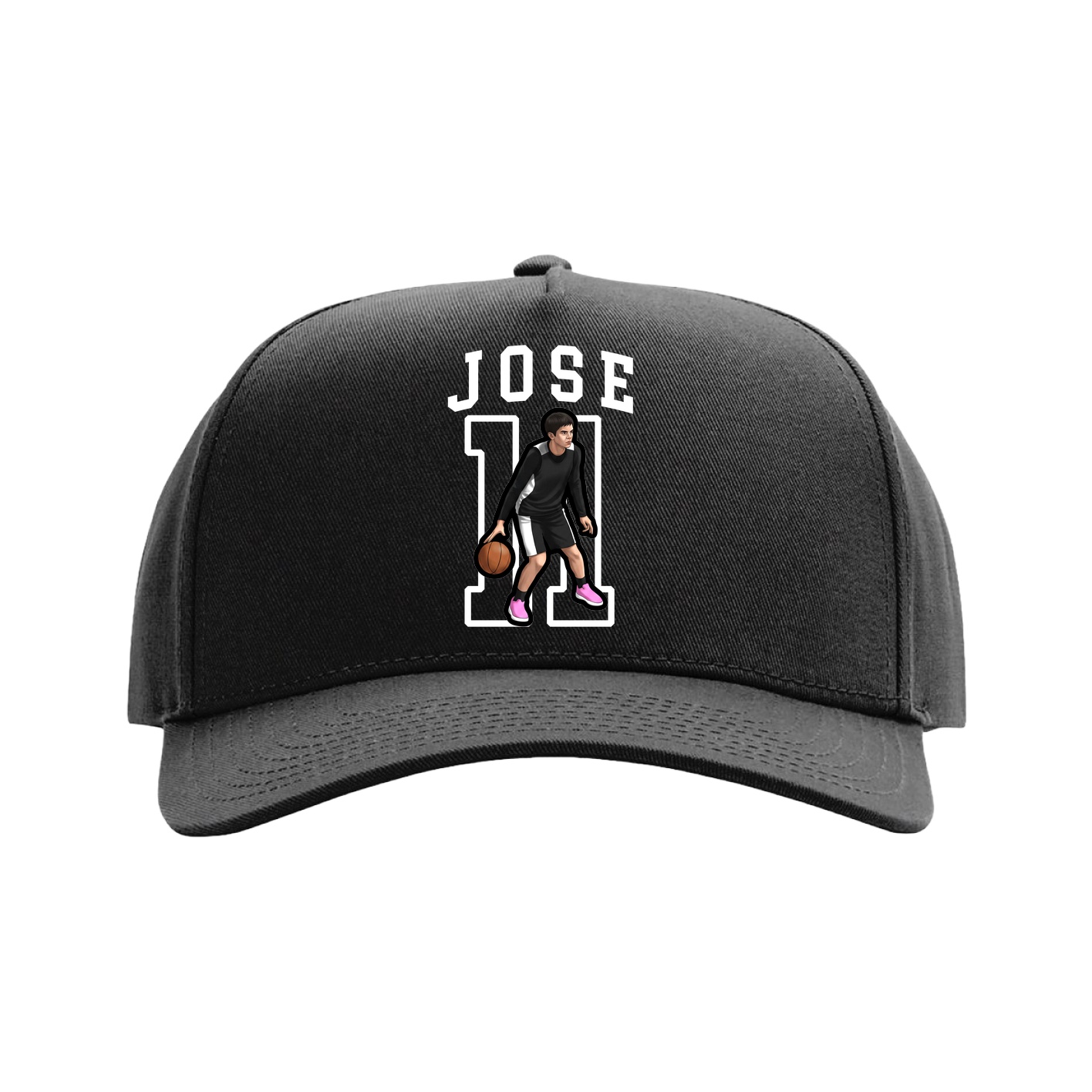 Full Fabric Five-Panel Champ Cap — Shirsey in Black
