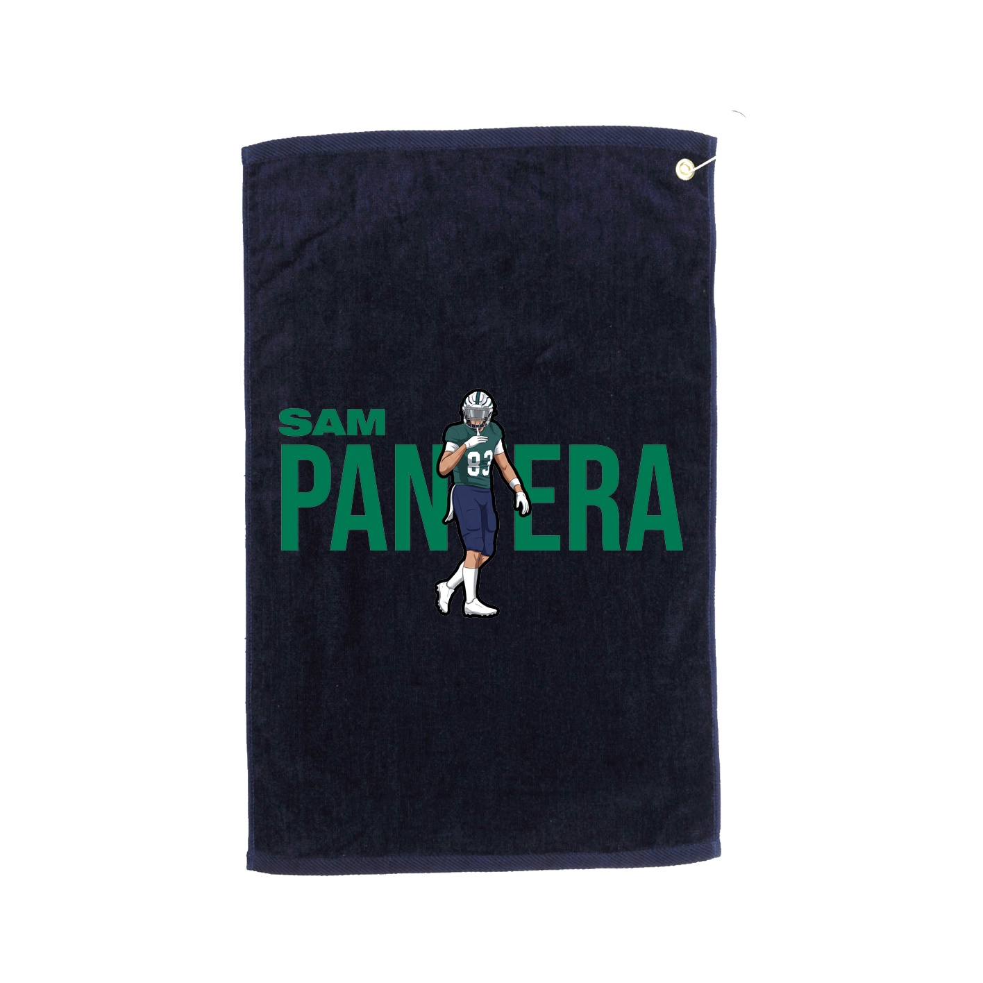 Golf Towel — Player Name in Navy