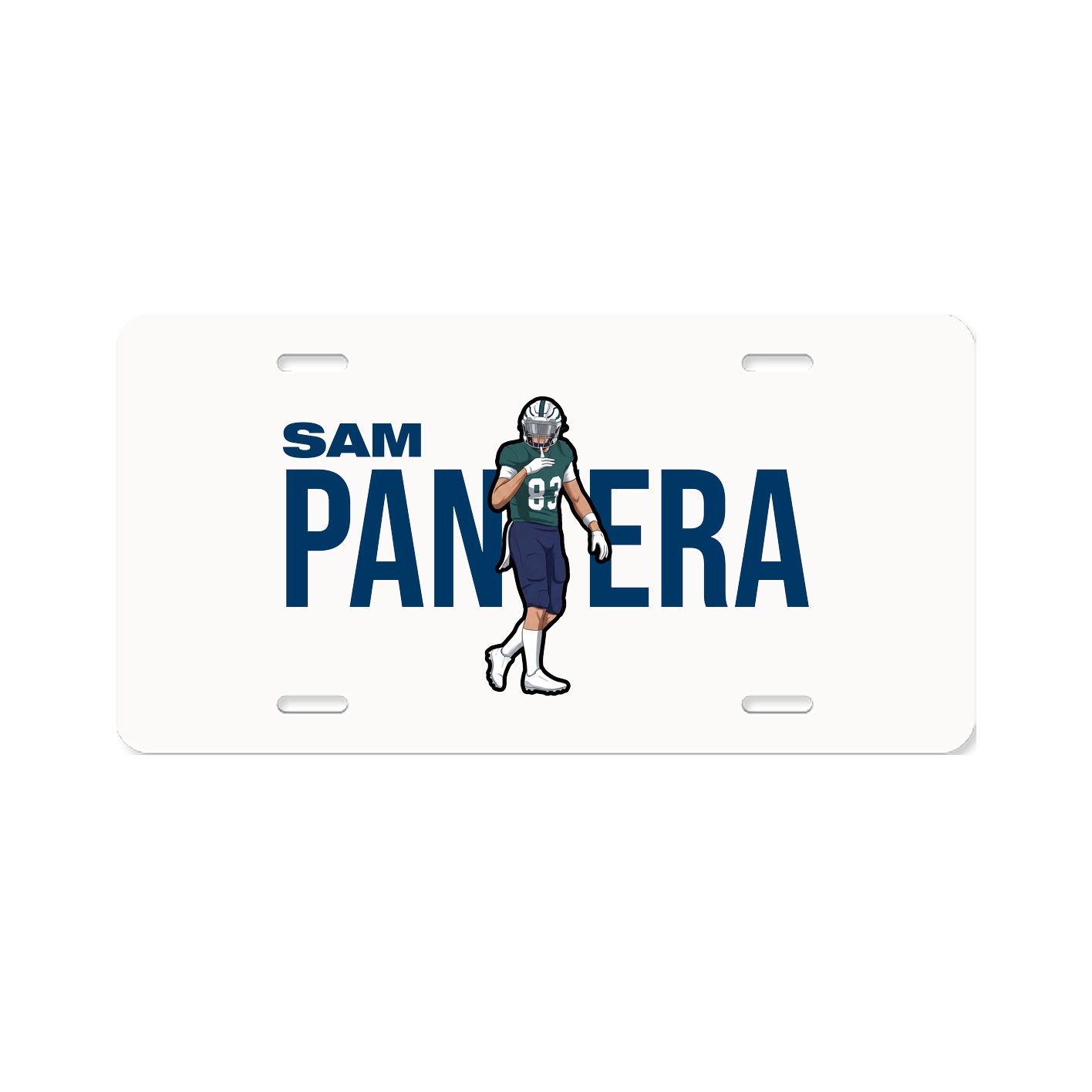 License Plate — Player Name in Classic