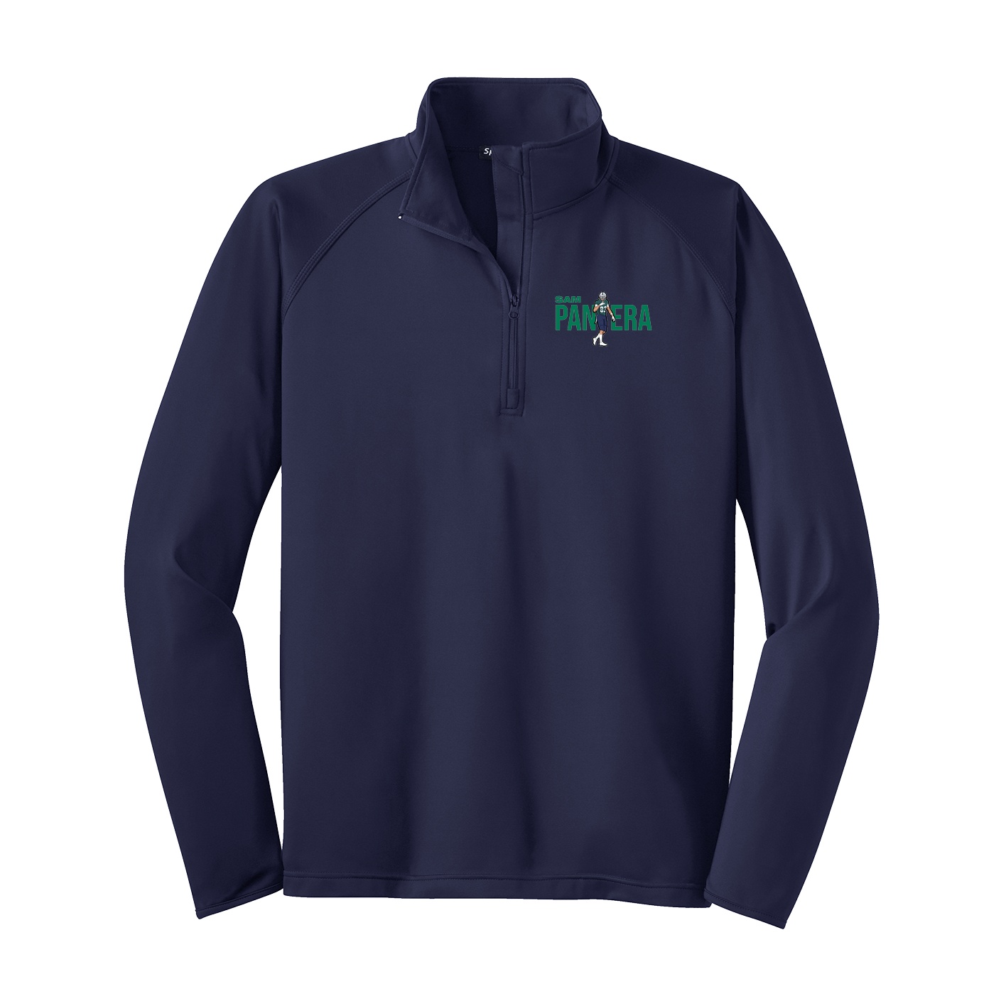 Q-Zip Pullover — Player Name in Navy