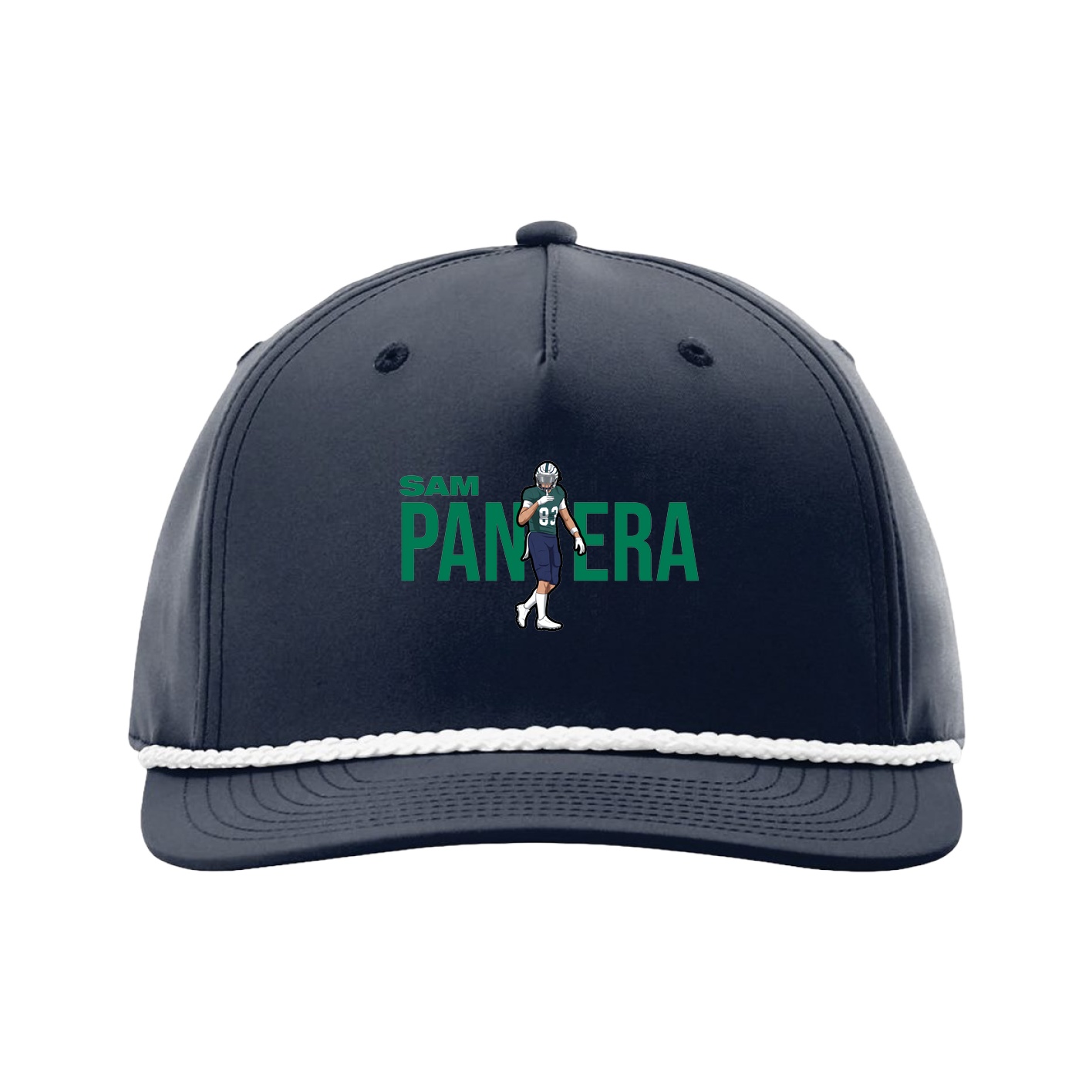Five-Panel Classic Rope Cap — Player Name in Navy