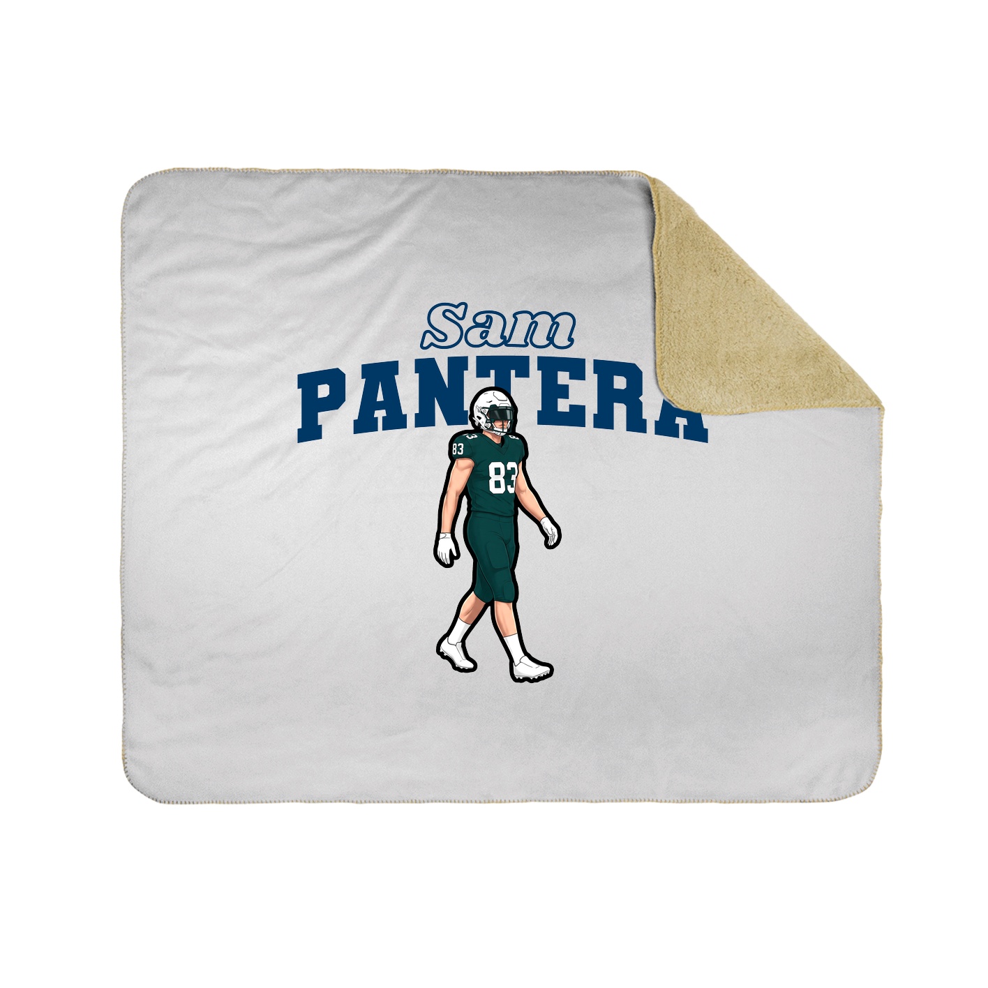 Throw Blanket — Name Arch in White