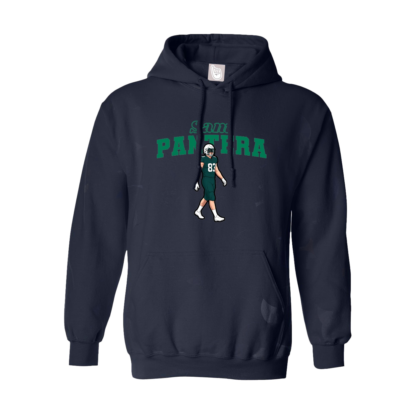 Youth Hoodie — Name Arch in Navy