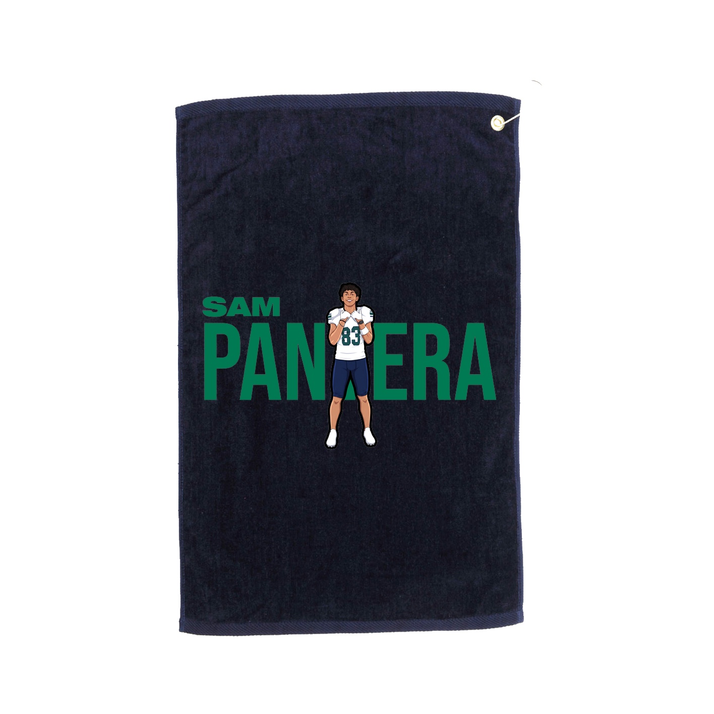 Golf Towel — Player Name in Navy
