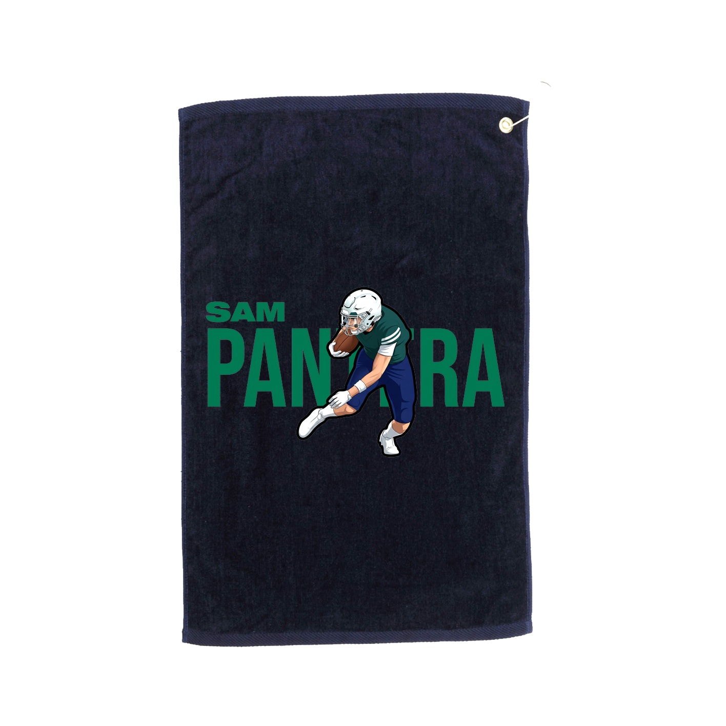 Golf Towel — Player Name in Navy
