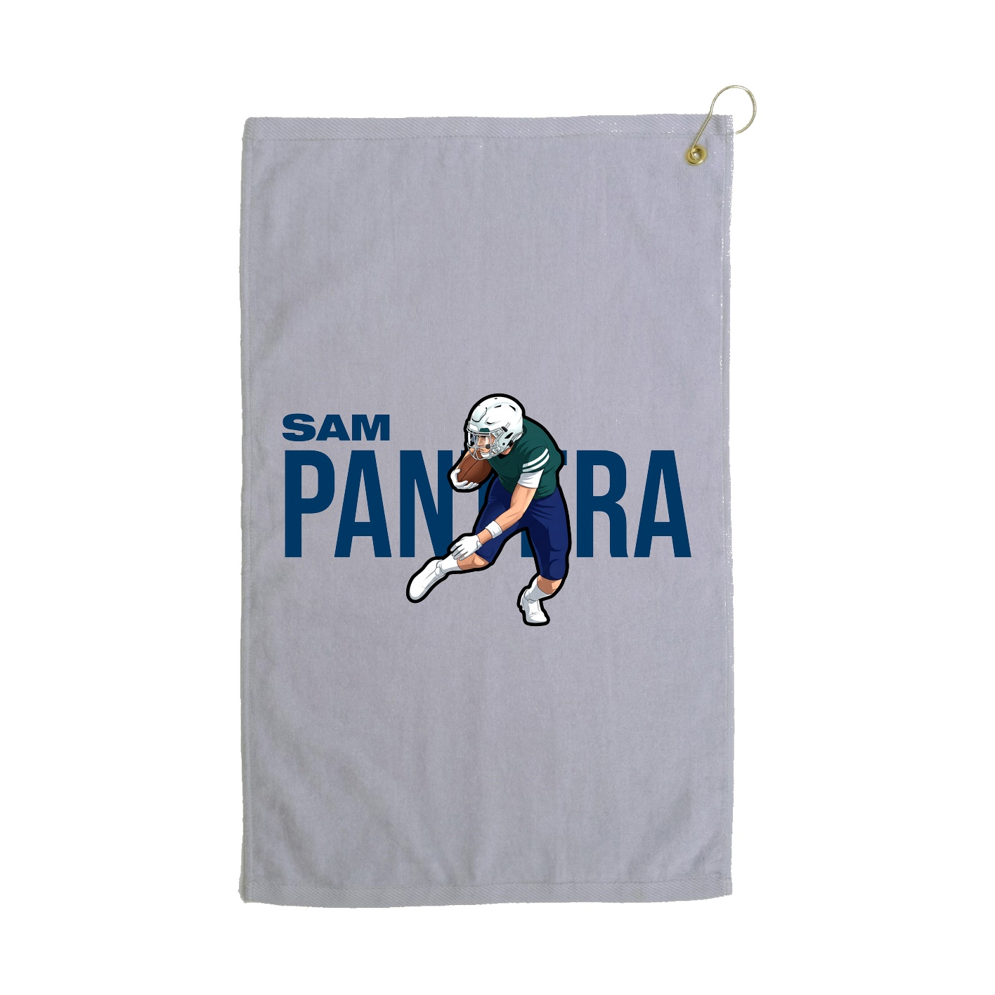 Golf Towel — Player Name in Grey