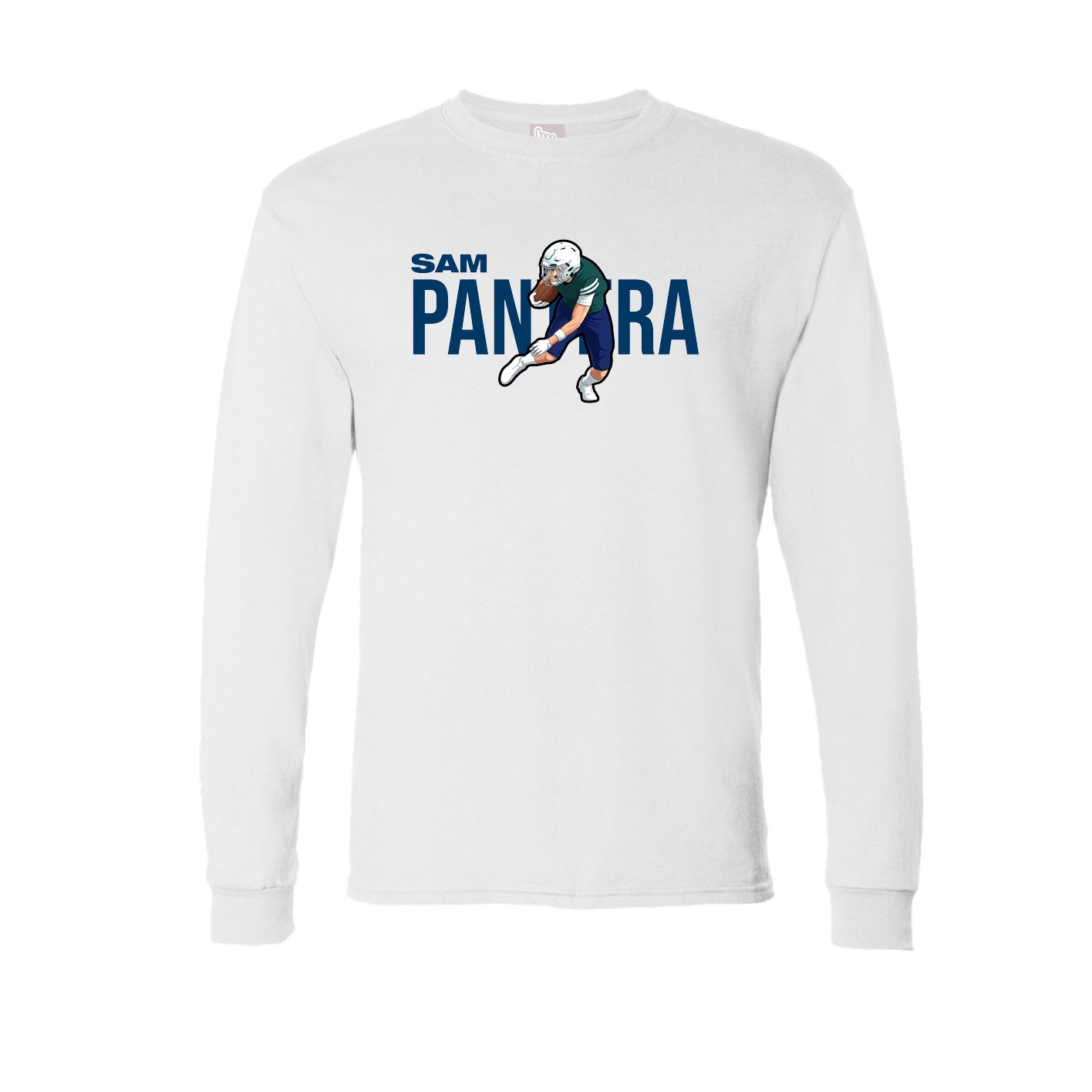 Long Sleeve Tee — Player Name in White