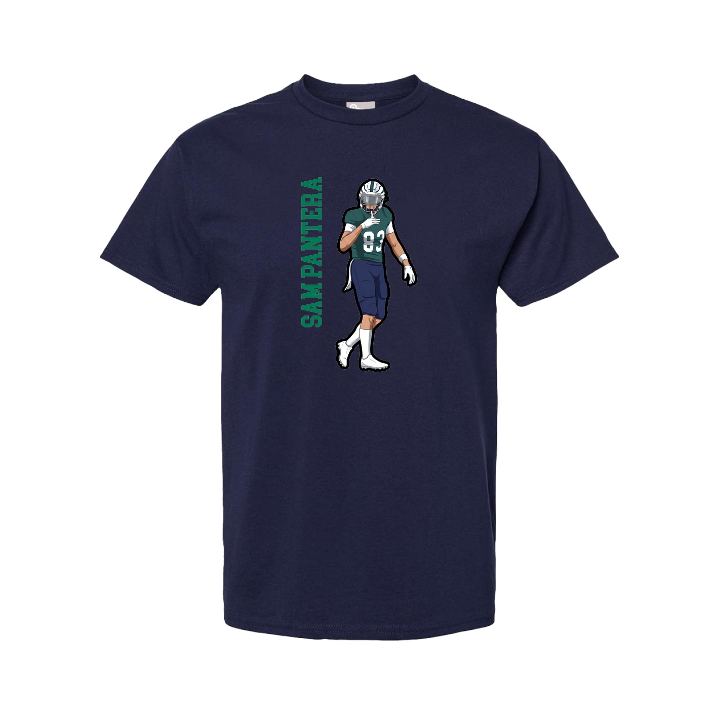 Youth Tee — Name Vertical in Navy