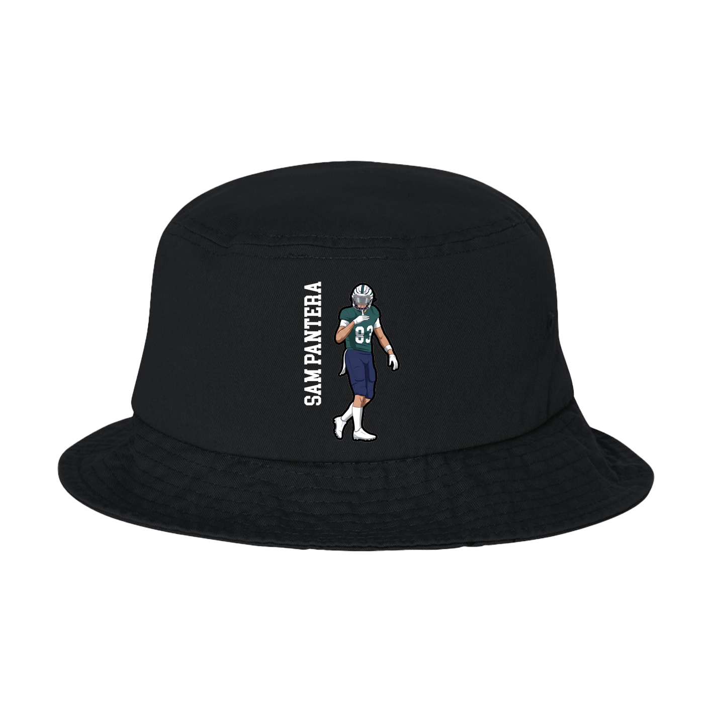 Bucket Cap — Name Vertical in Black