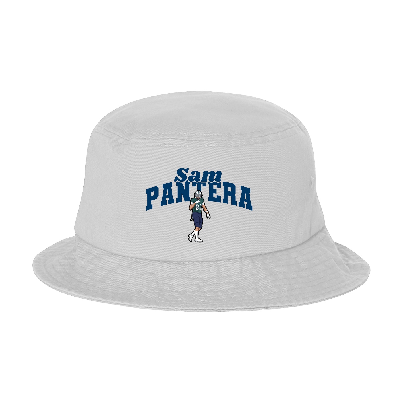 Bucket Cap — Signature Arch in White