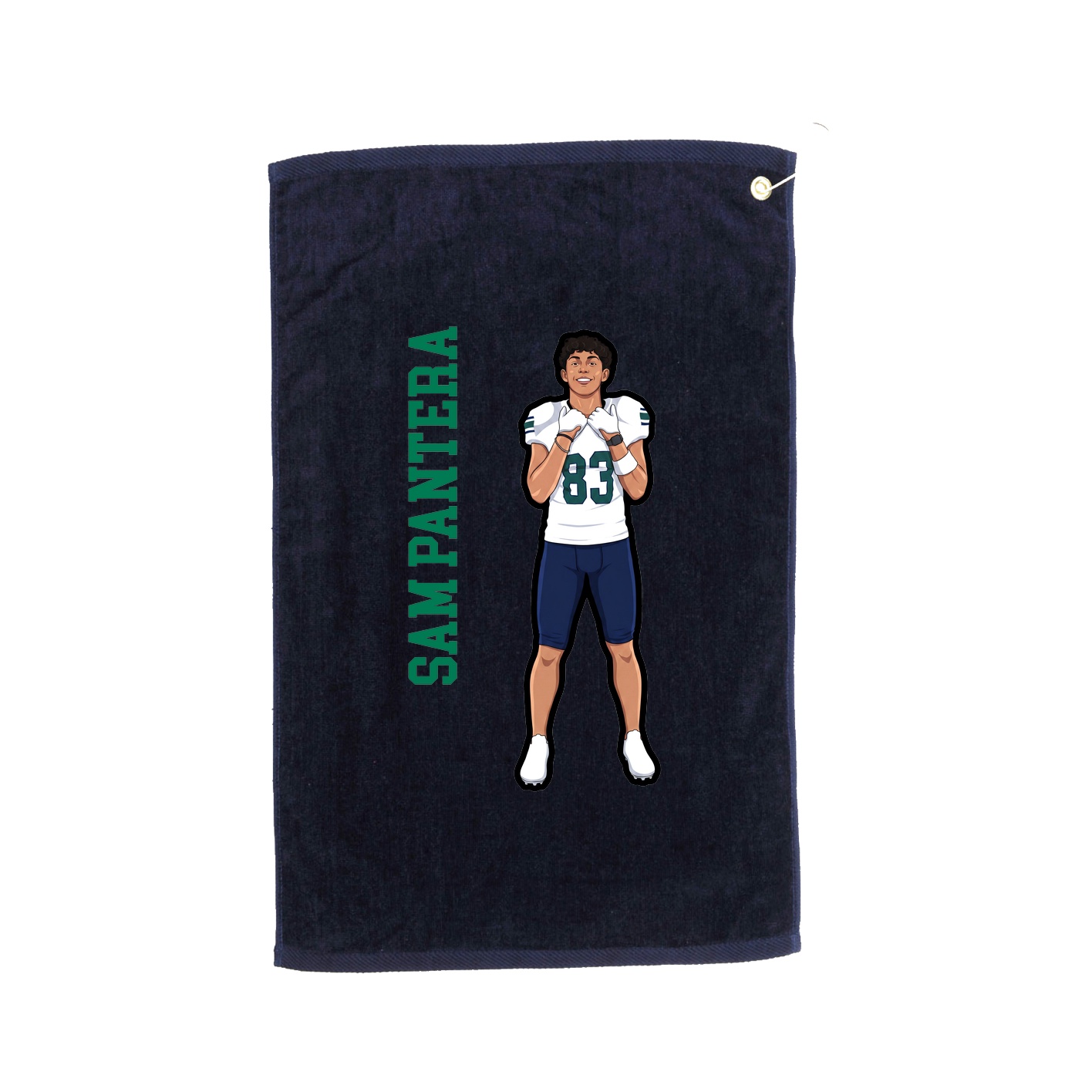 Golf Towel — Name Vertical in Navy