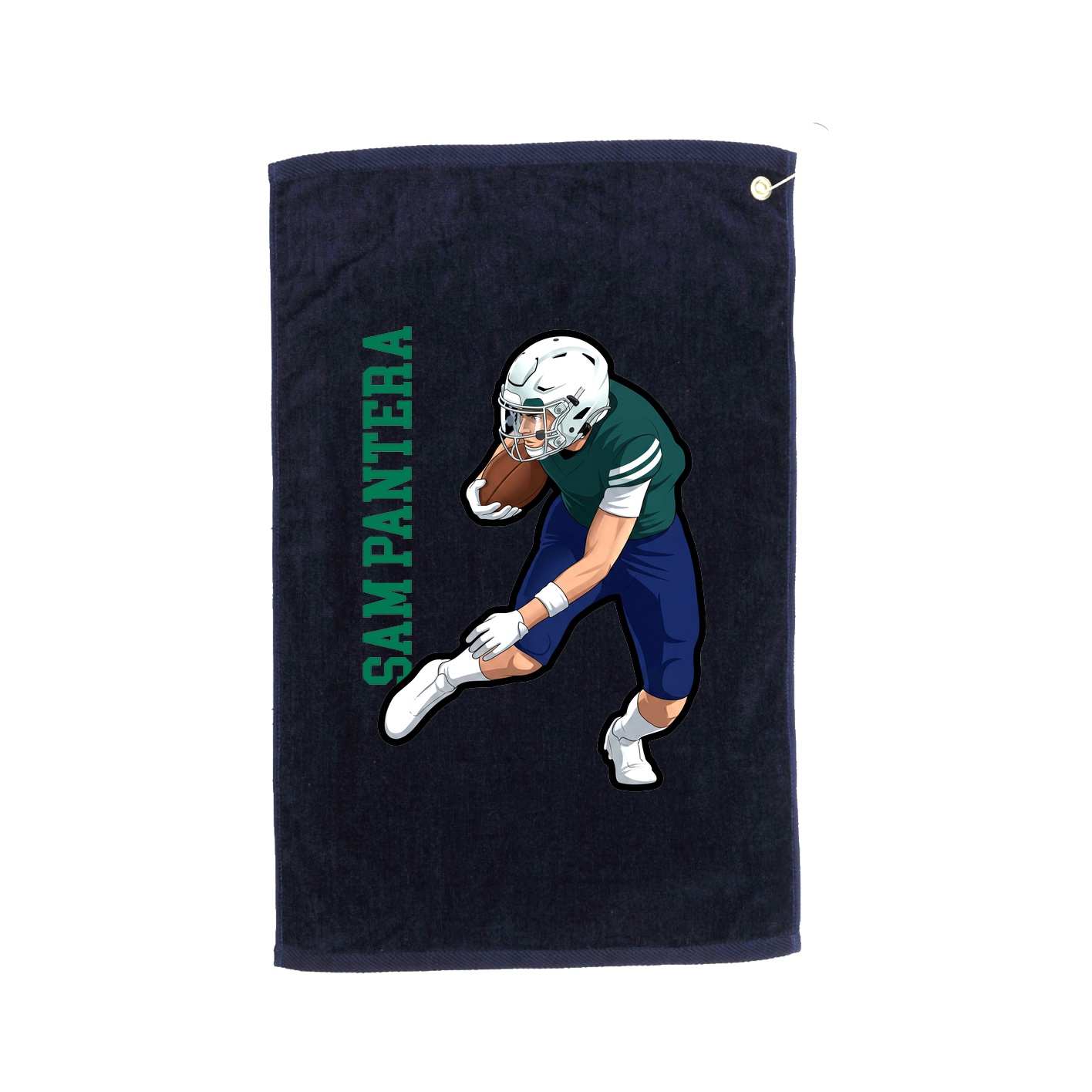 Golf Towel — Name Vertical in Navy