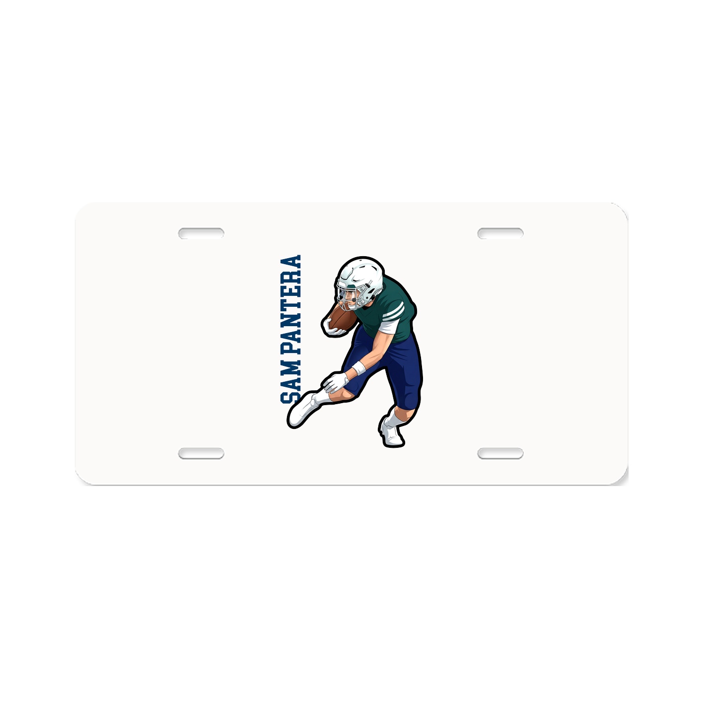 License Plate — Name Vertical in Classic