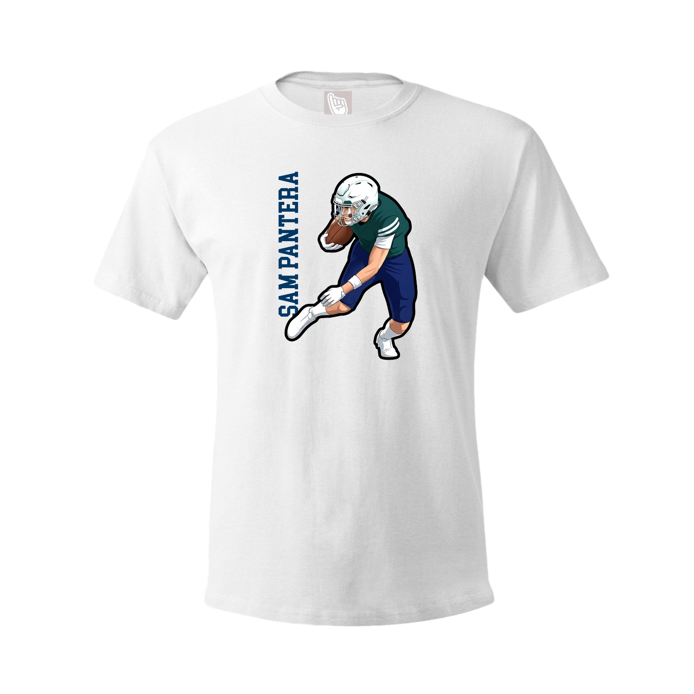 Tee — Name Vertical in White