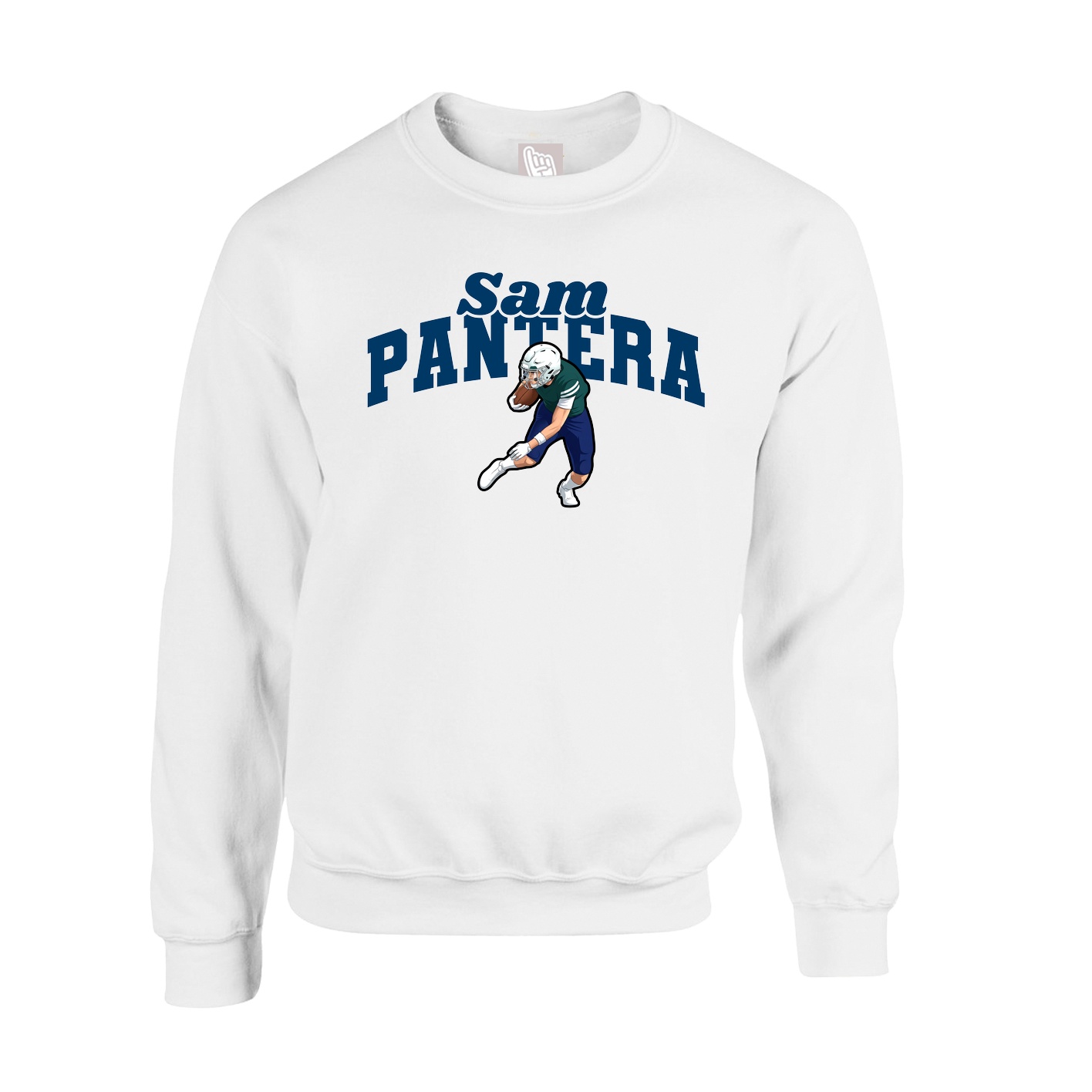 Fleece Crew — Signature Arch in White