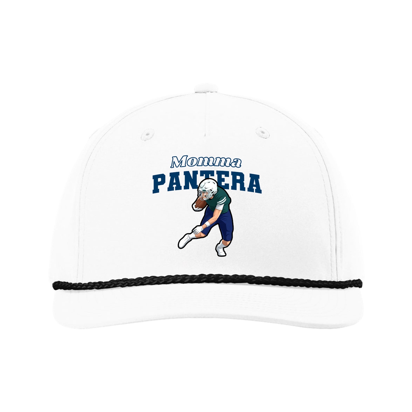 Five-Panel Classic Rope Cap — Mothers Day Block in White