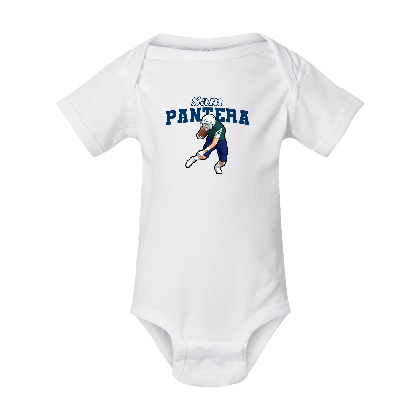 Baby Onesie — Name Arch in White