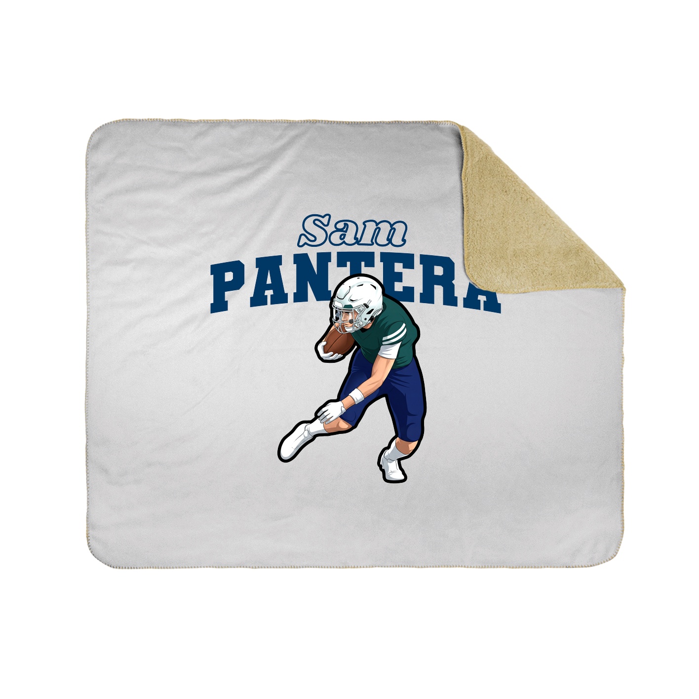 Throw Blanket — Name Arch in White