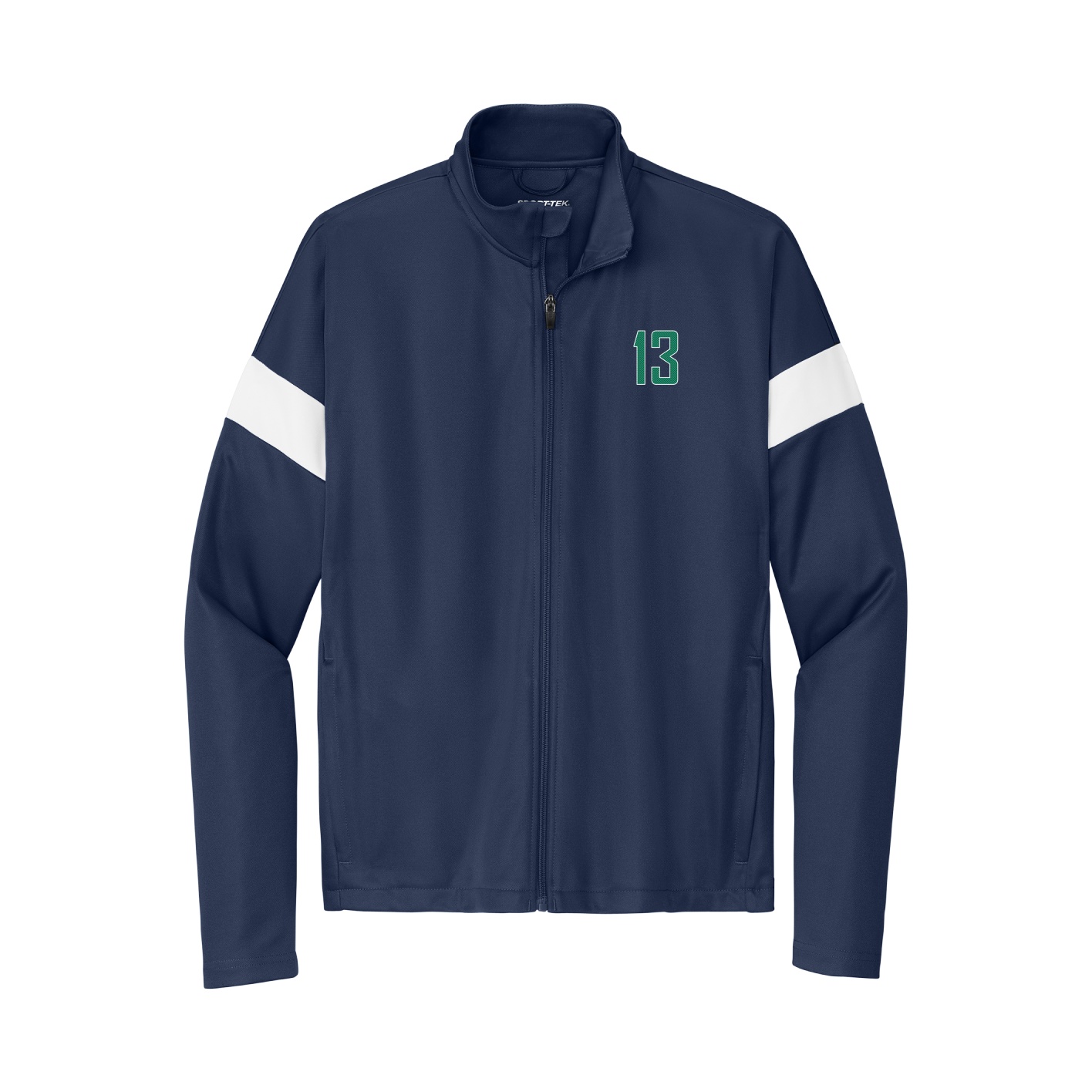 Team Travel Full-Zip Jacket — Front Shirsy in Navy/White