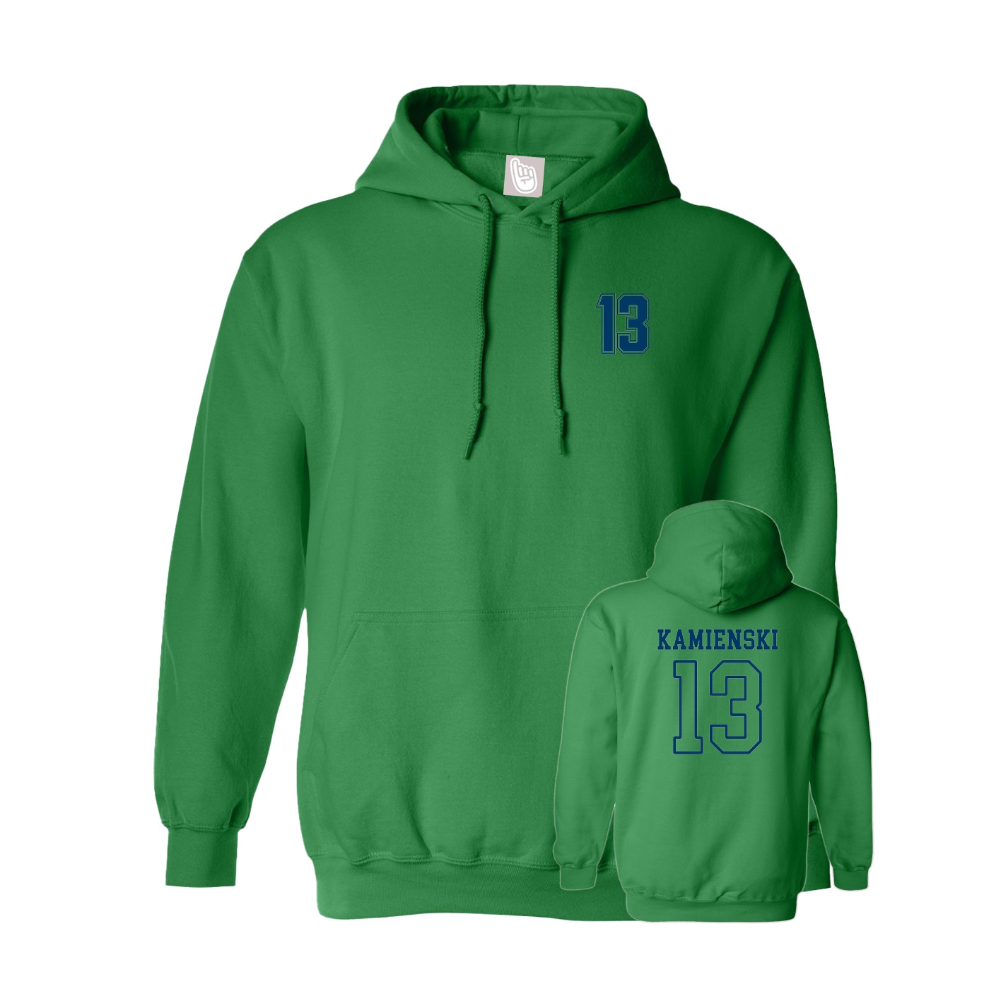 Hoodie — Chest Back in Green