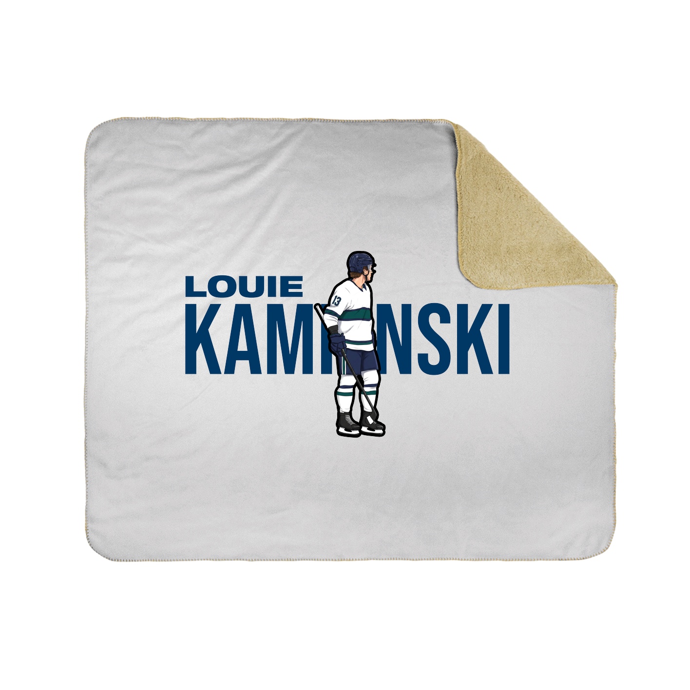 Throw Blanket — Player Name in White