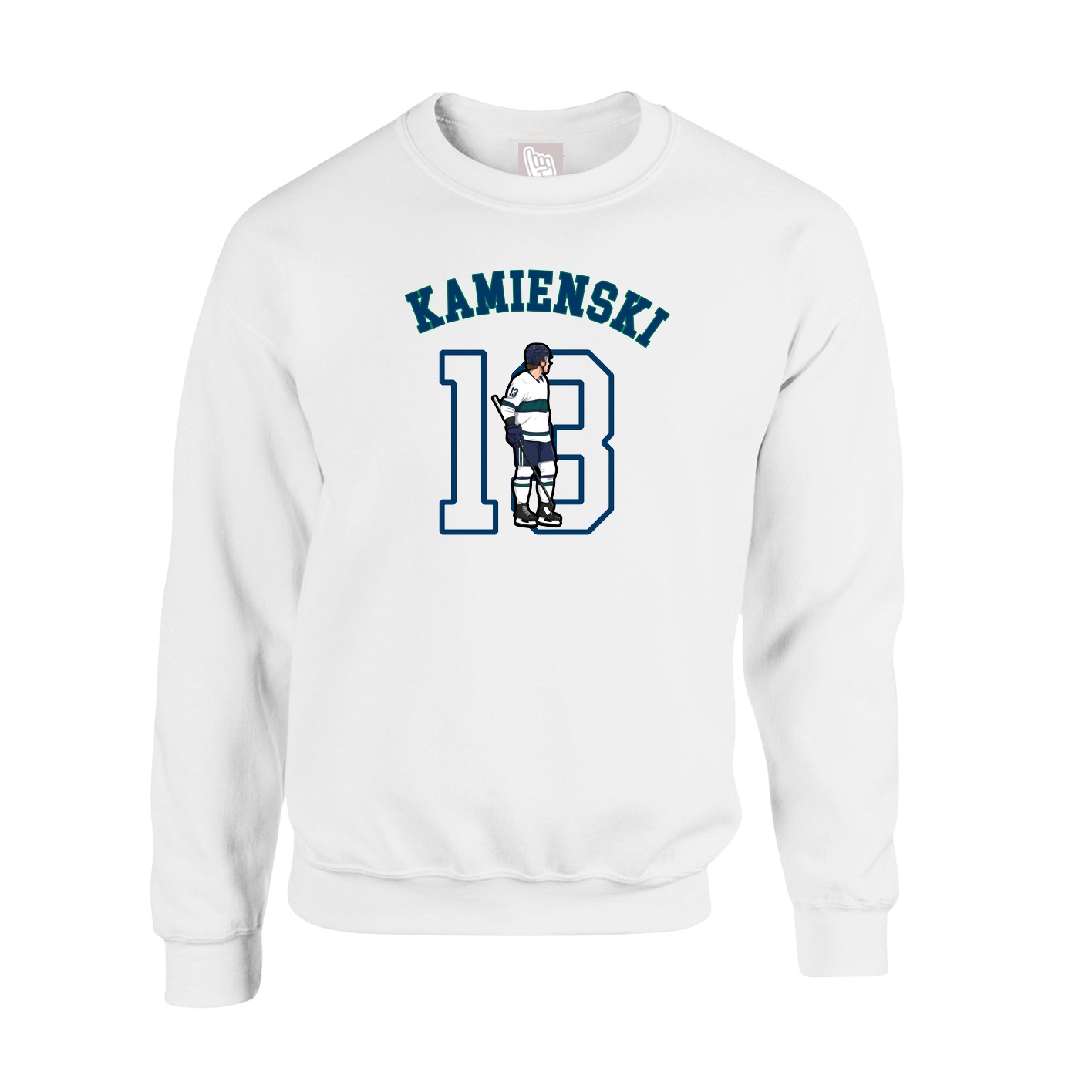 Fleece Crew — Shirsey Arch in White