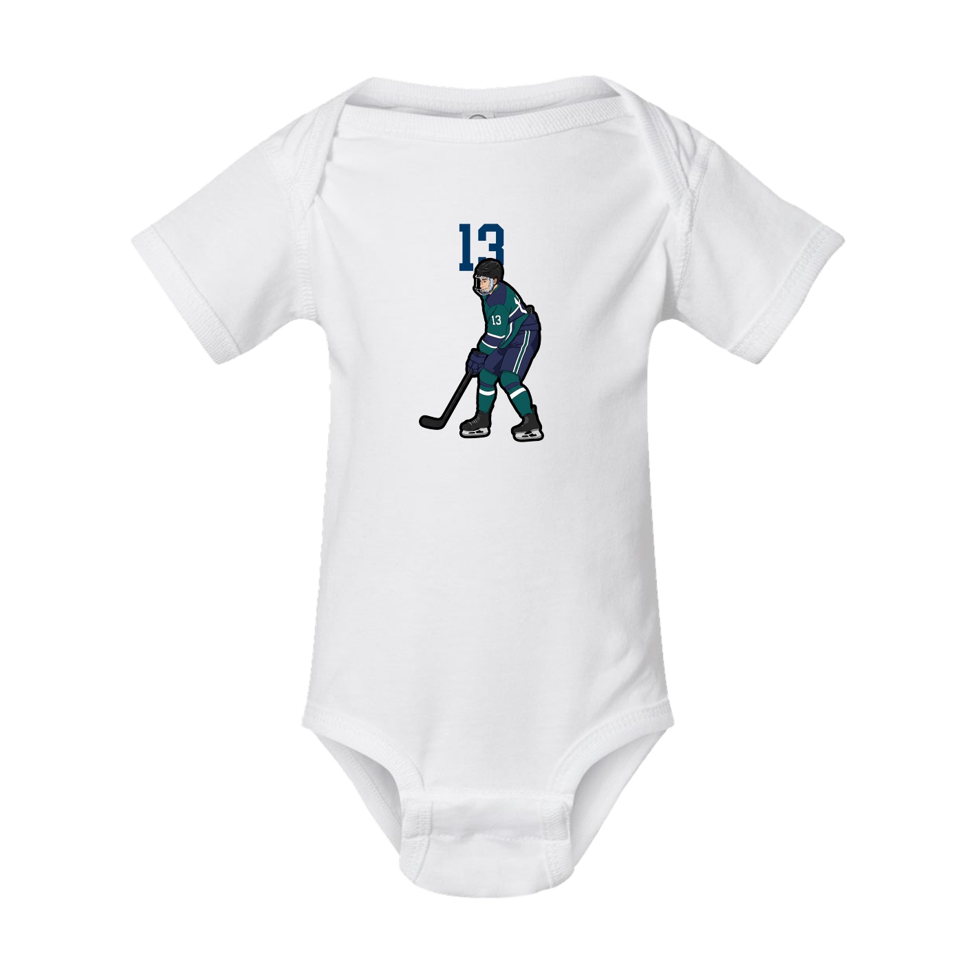 Baby Onesie — Number Top in White