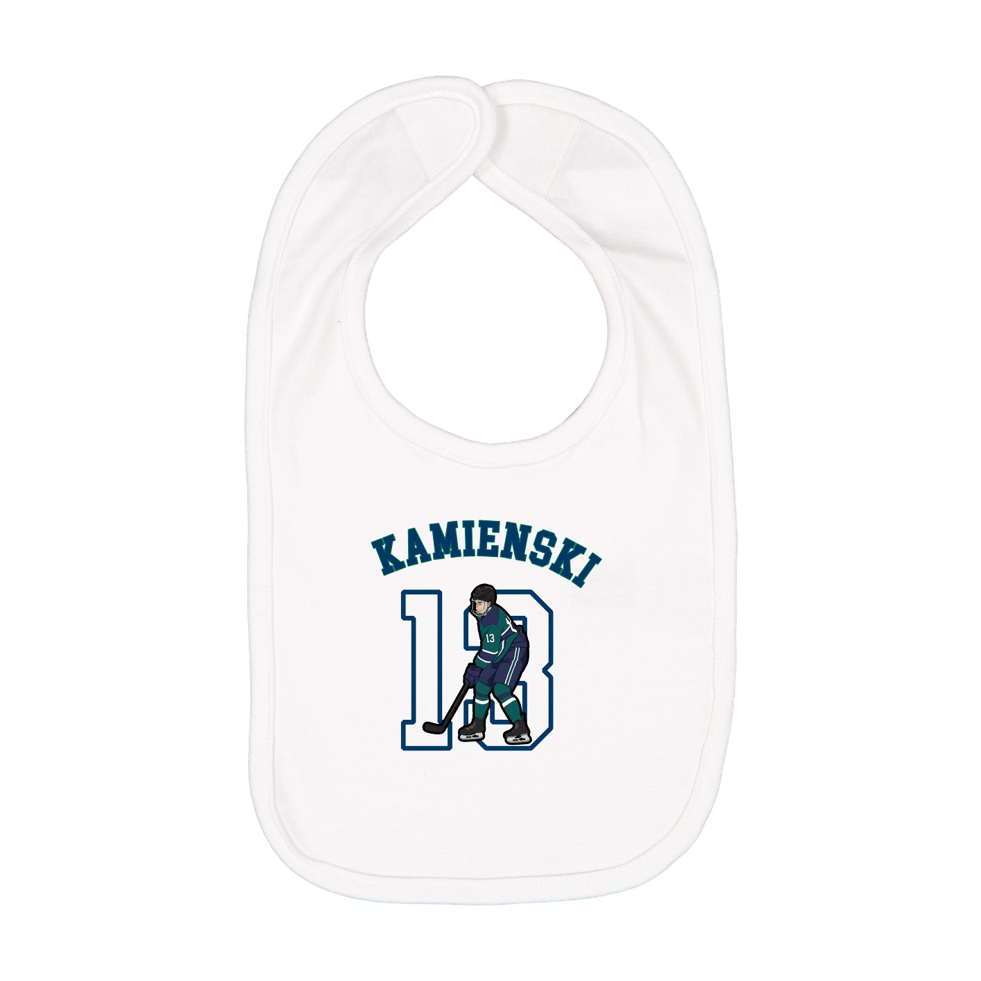 Infant Bib — Shirsey Arch in White