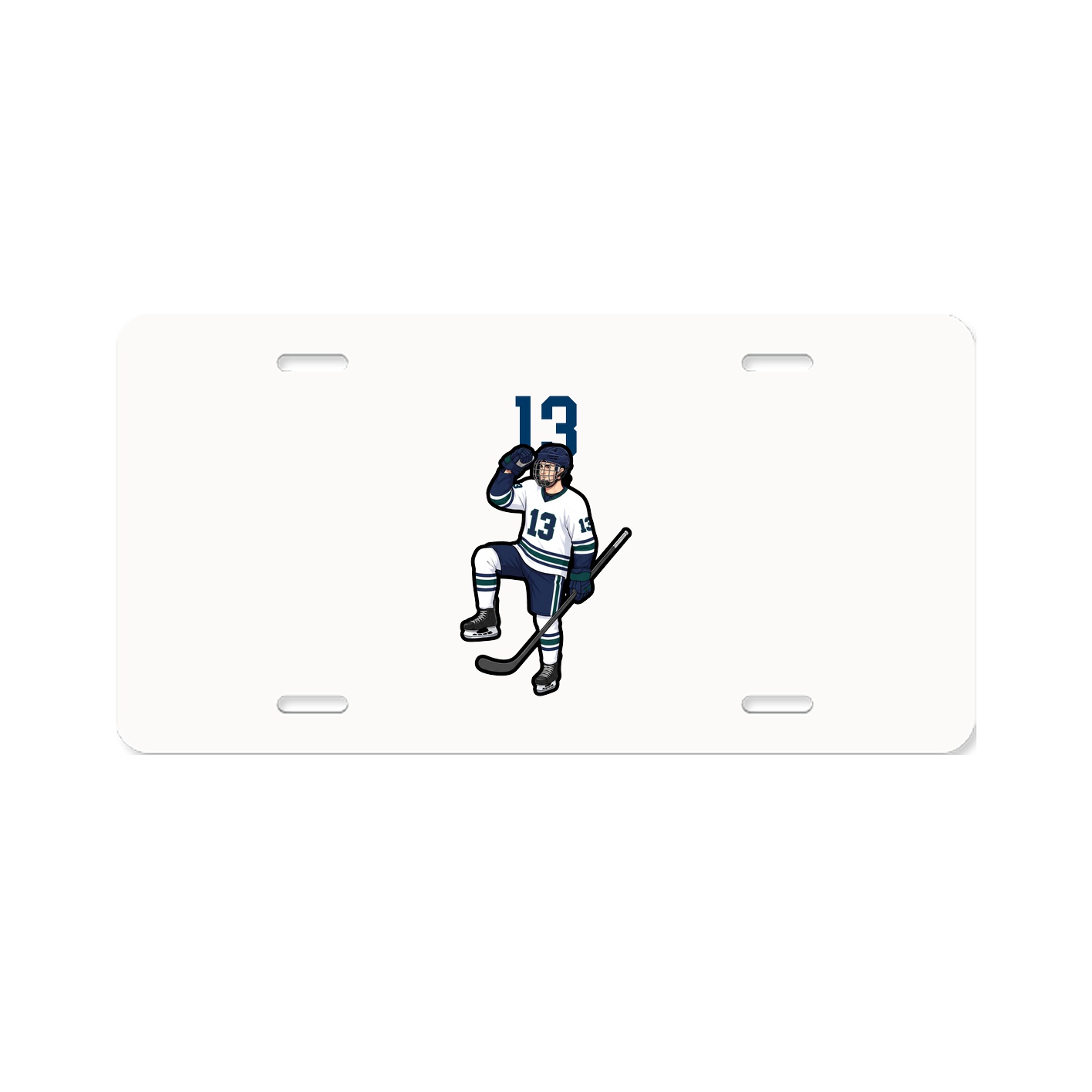 License Plate — Number Top in Classic