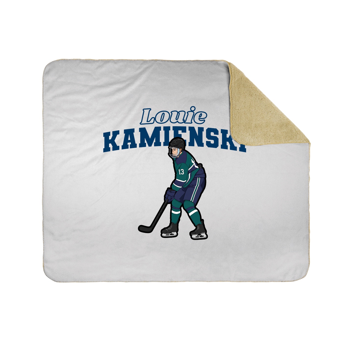 Throw Blanket — Name Arch in White