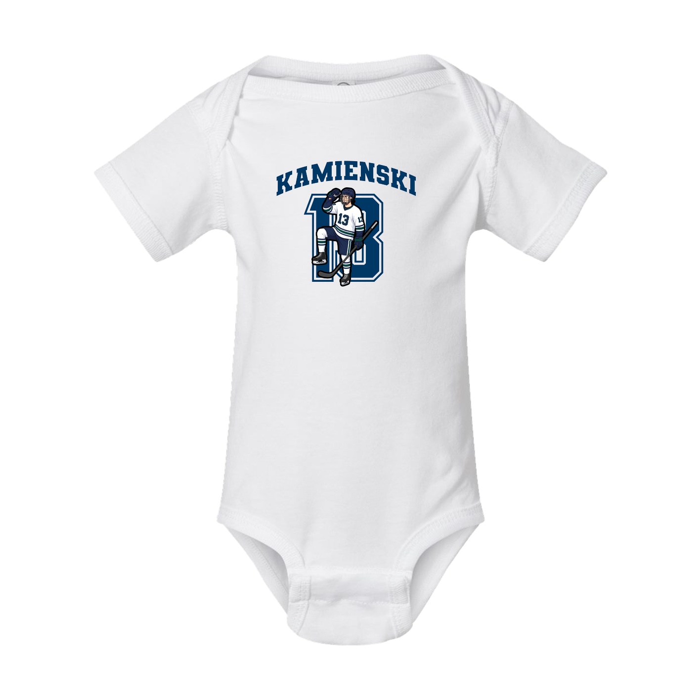 Baby Onesie — Number in White