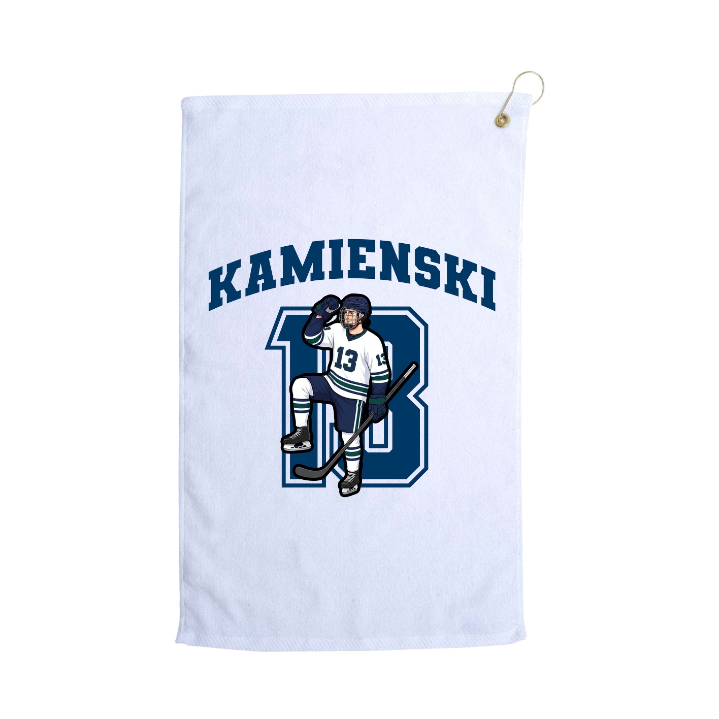 Golf Towel — Number in White