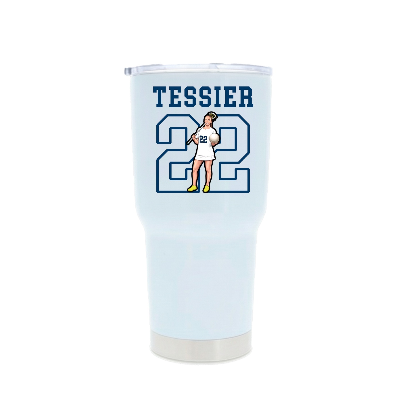 30oz Stainless Steel Tumbler — Shirsey in White