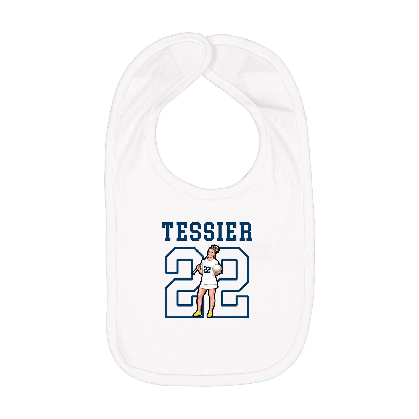 Infant Bib — Shirsey in White
