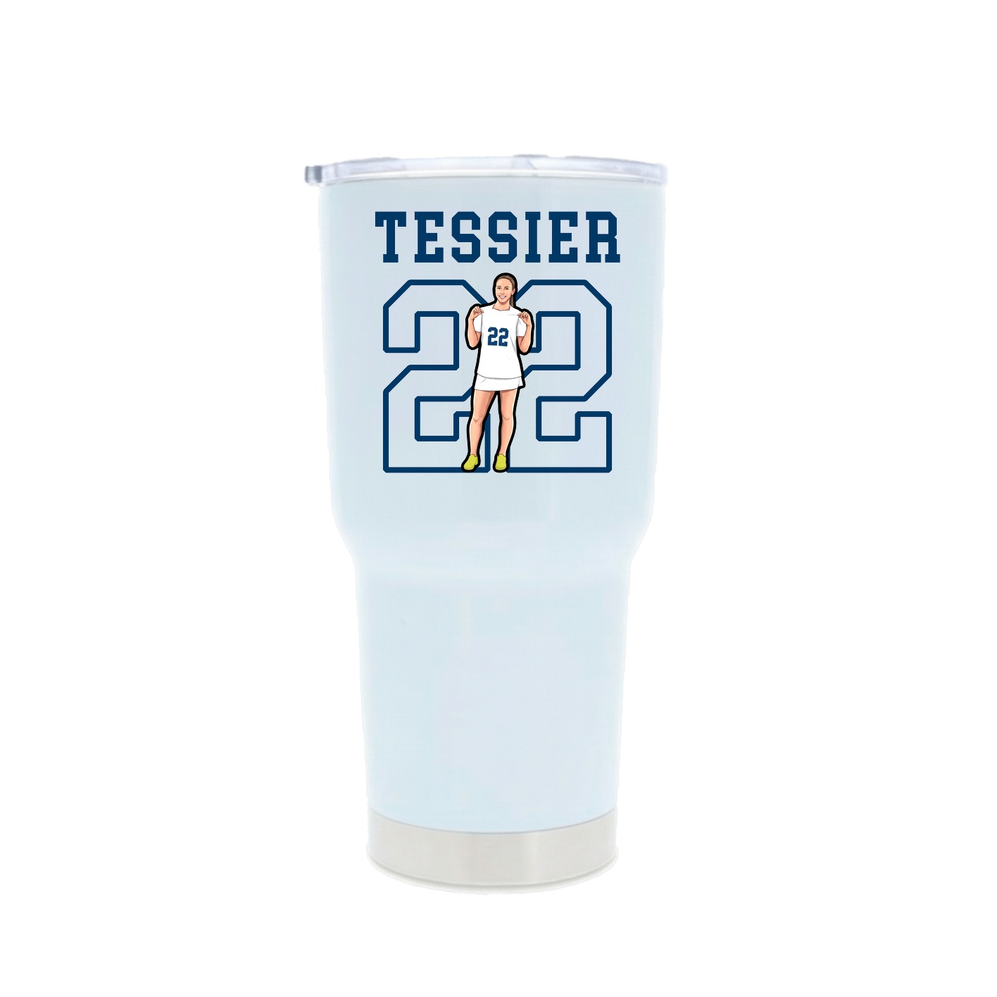 30oz Stainless Steel Tumbler — Shirsey in White