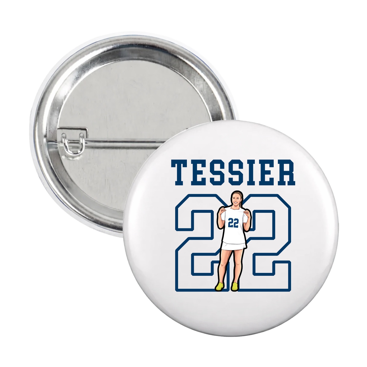 Game Day Button — Shirsey in White