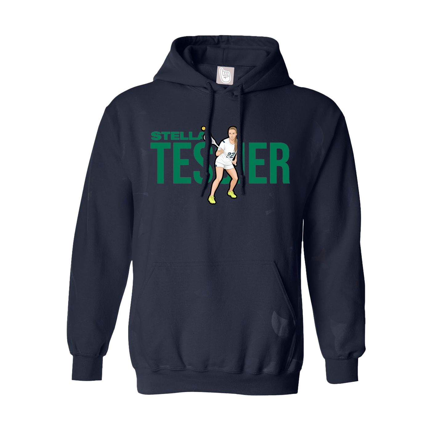 Hoodie — Player Name in Navy
