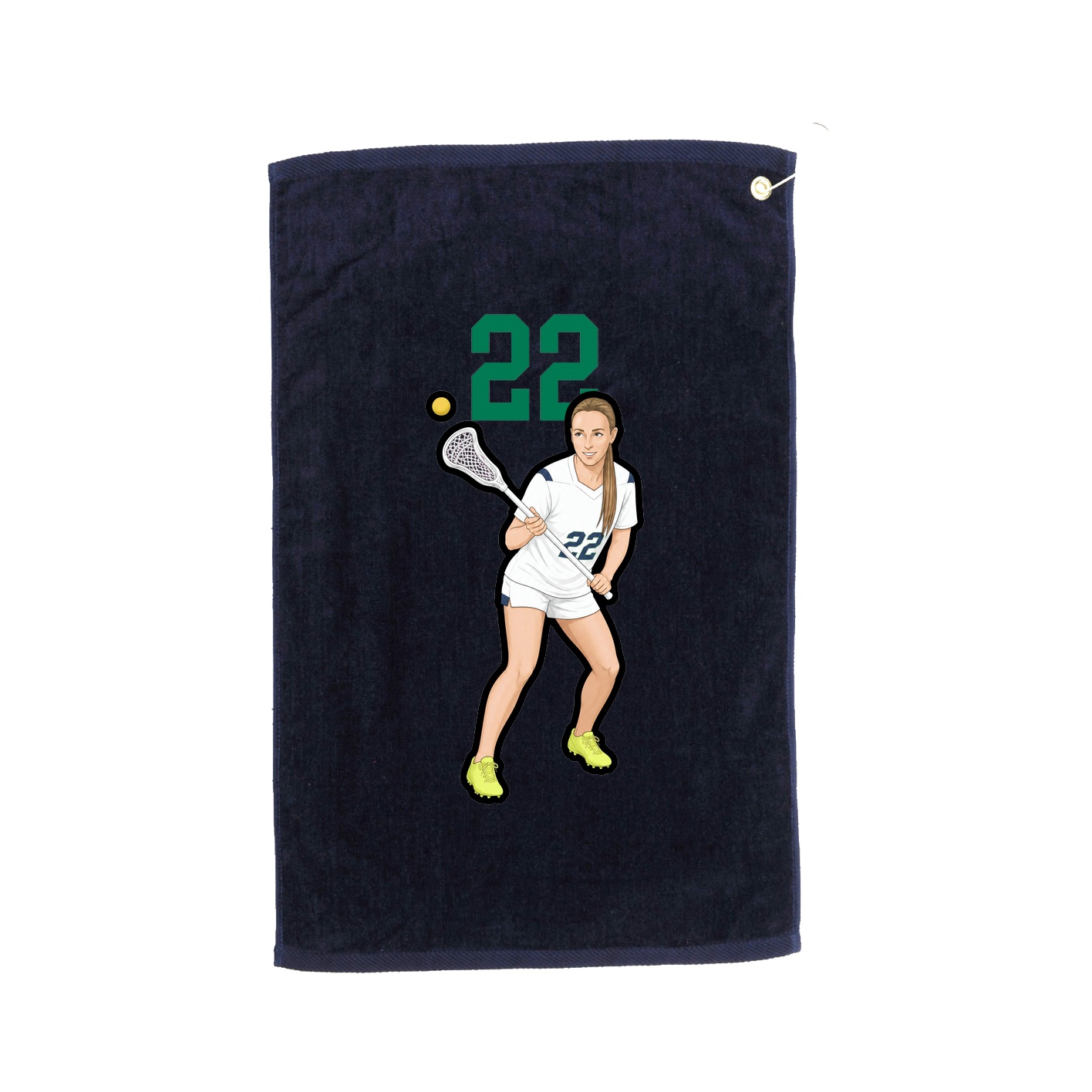 Golf Towel — Number Top in Navy