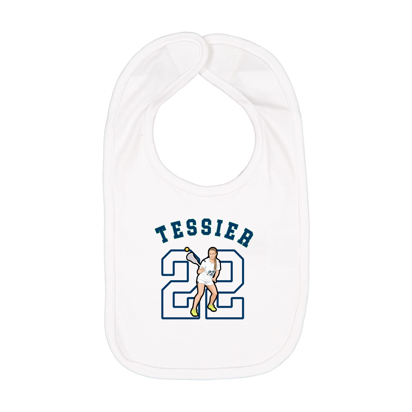 Infant Bib — Shirsey Arch in White
