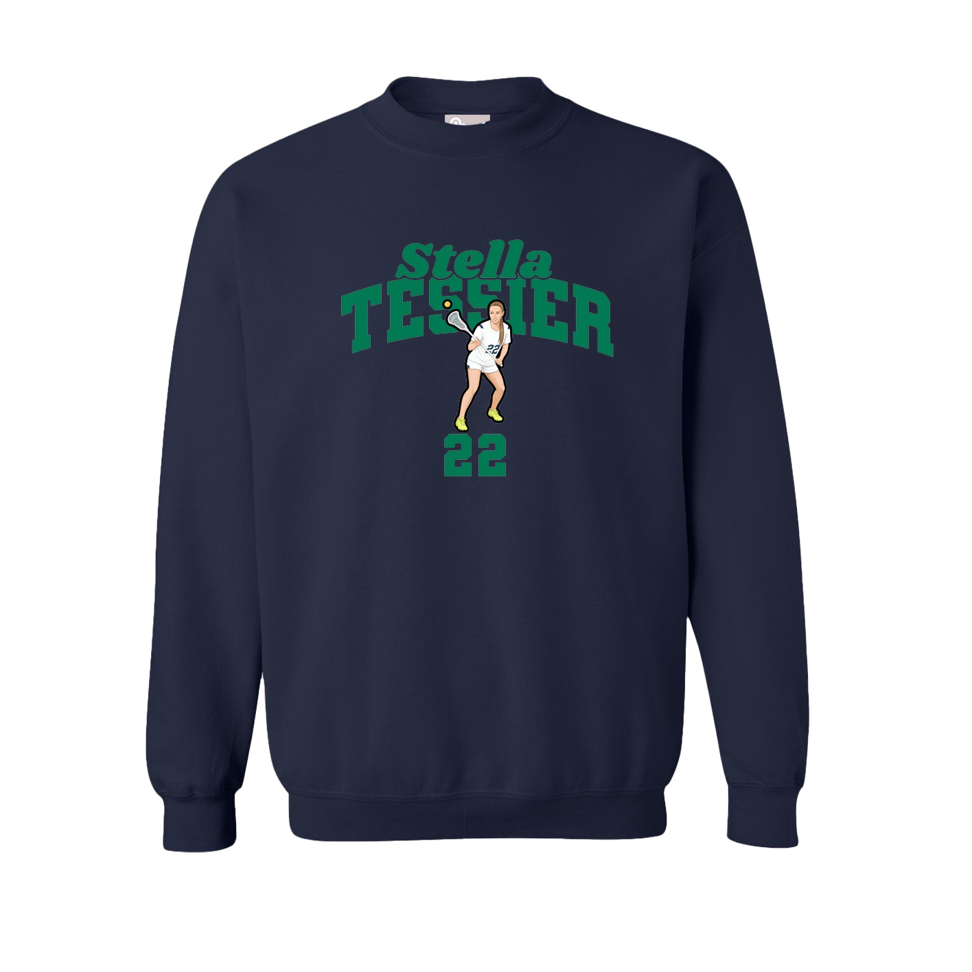 Fleece Crew — Signature Arch in Navy